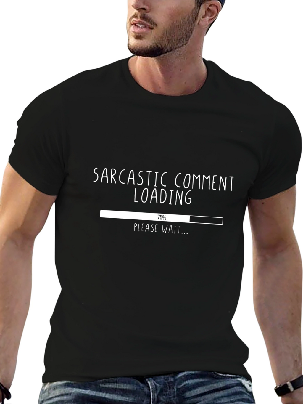 Sarcastic Comment Loading Graphic Tee - Funny Novelty Shirt