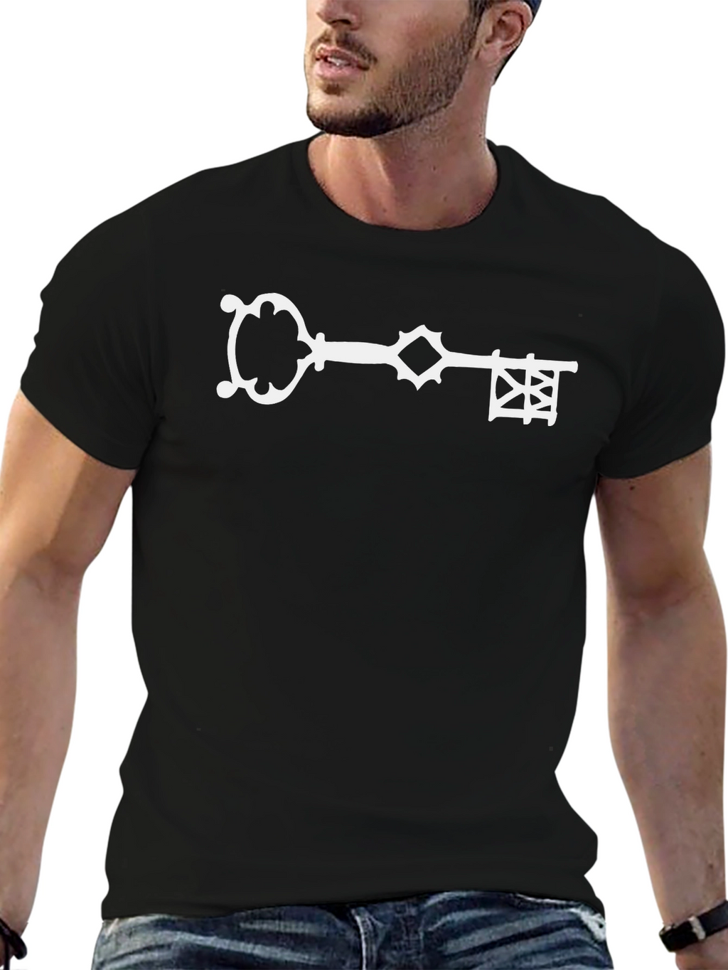 Skeleton Key Graphic T-Shirt - Classic & Cool