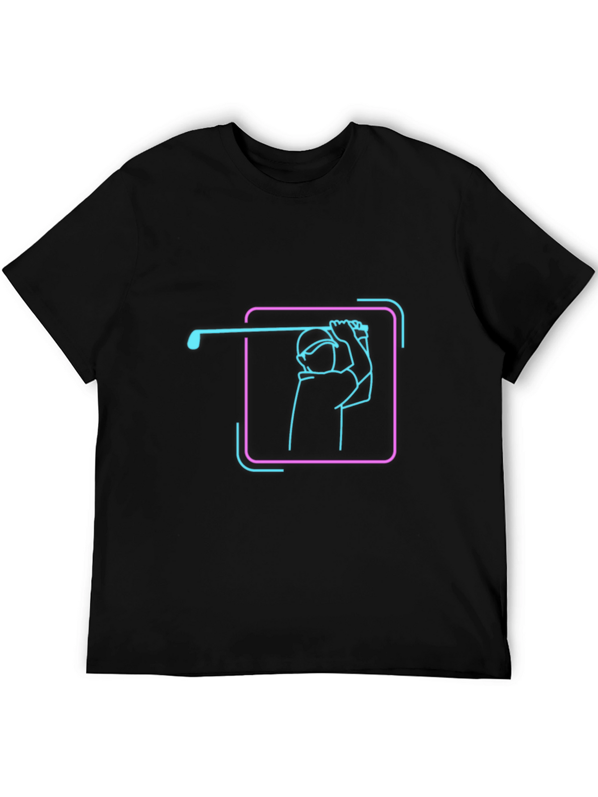 Neon Golf Swing Graphic Tee