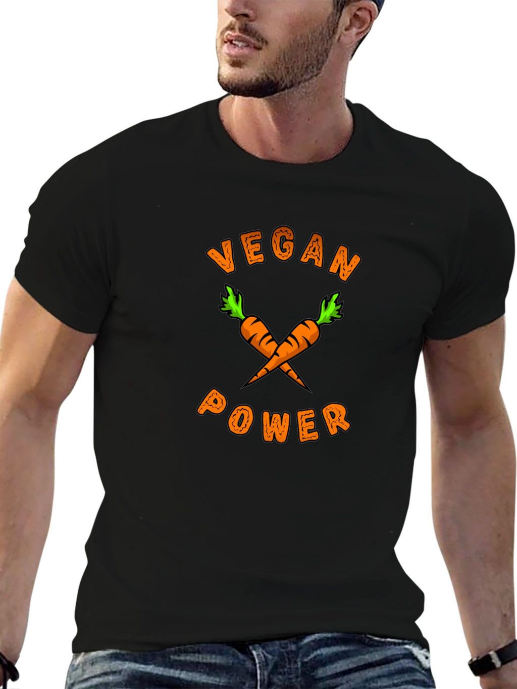 Vegan Power Carrot Graphic T-Shirt