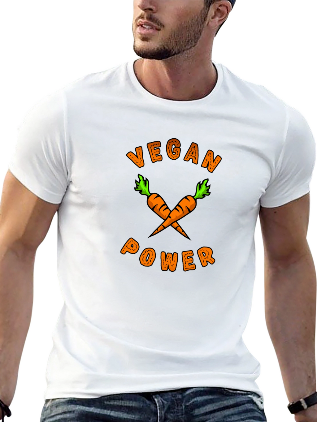 Vegan Power Carrot Graphic T-Shirt