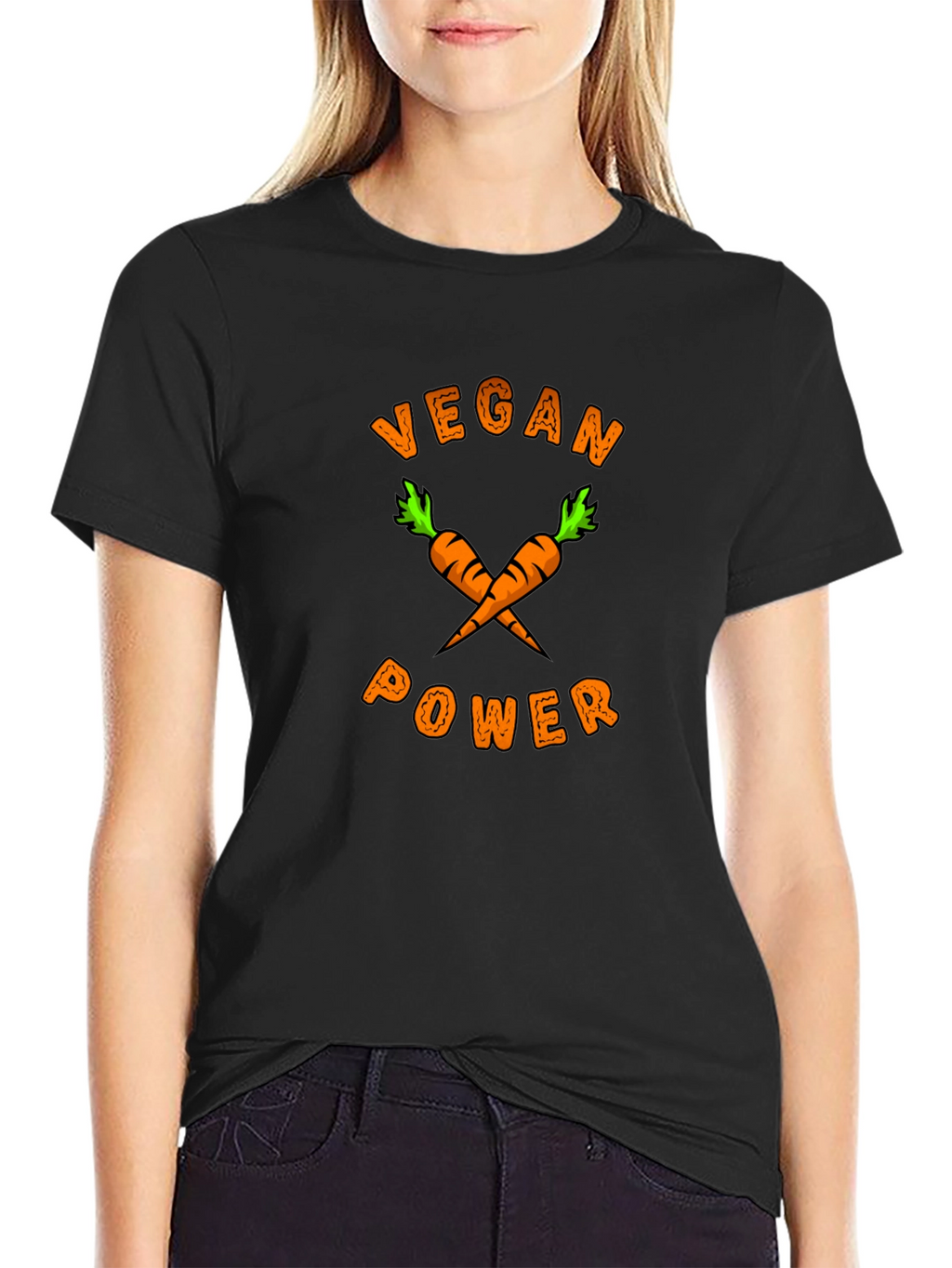 Vegan Power Carrot Graphic T-Shirt