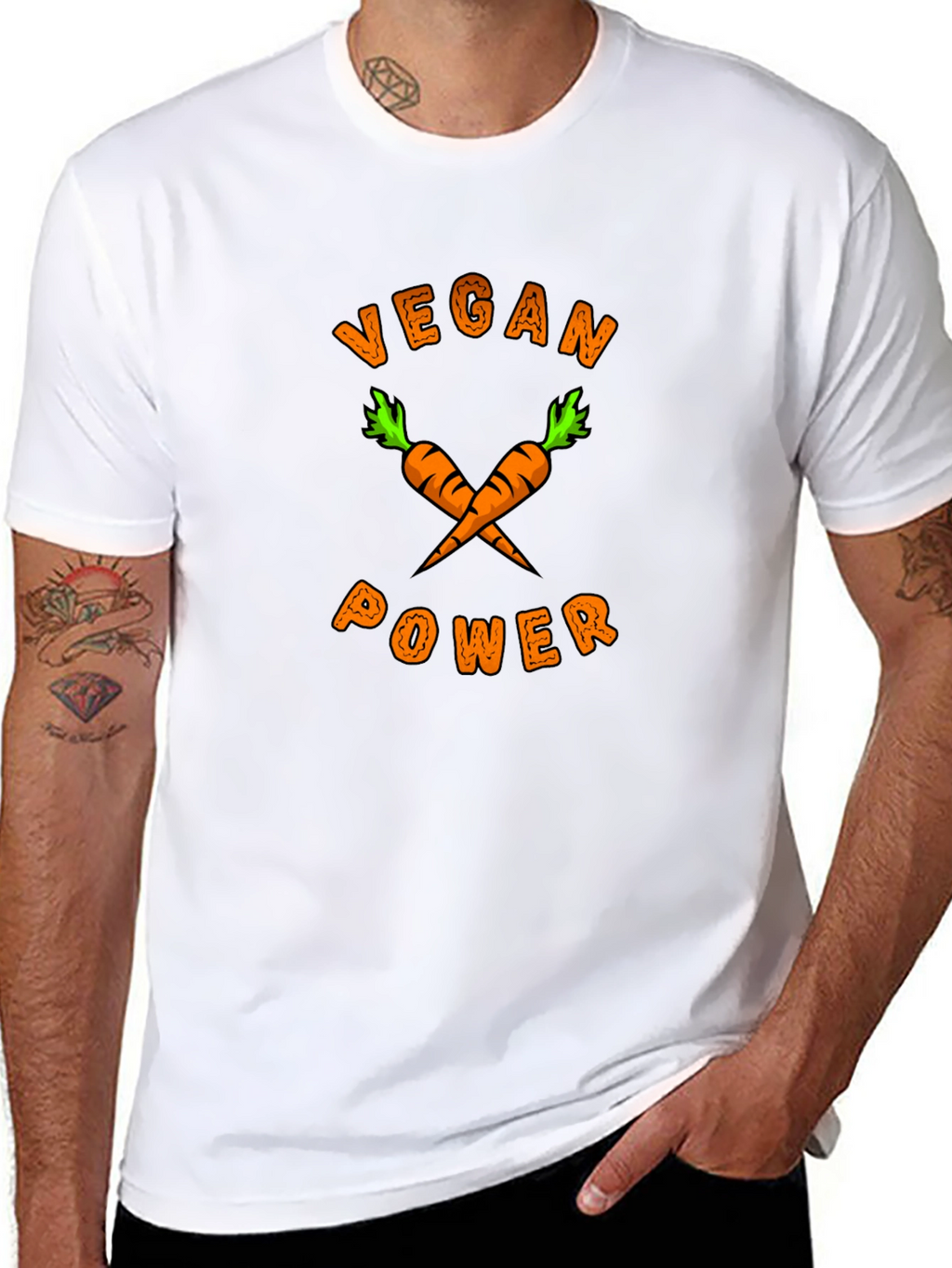 Vegan Power Carrot Graphic T-Shirt
