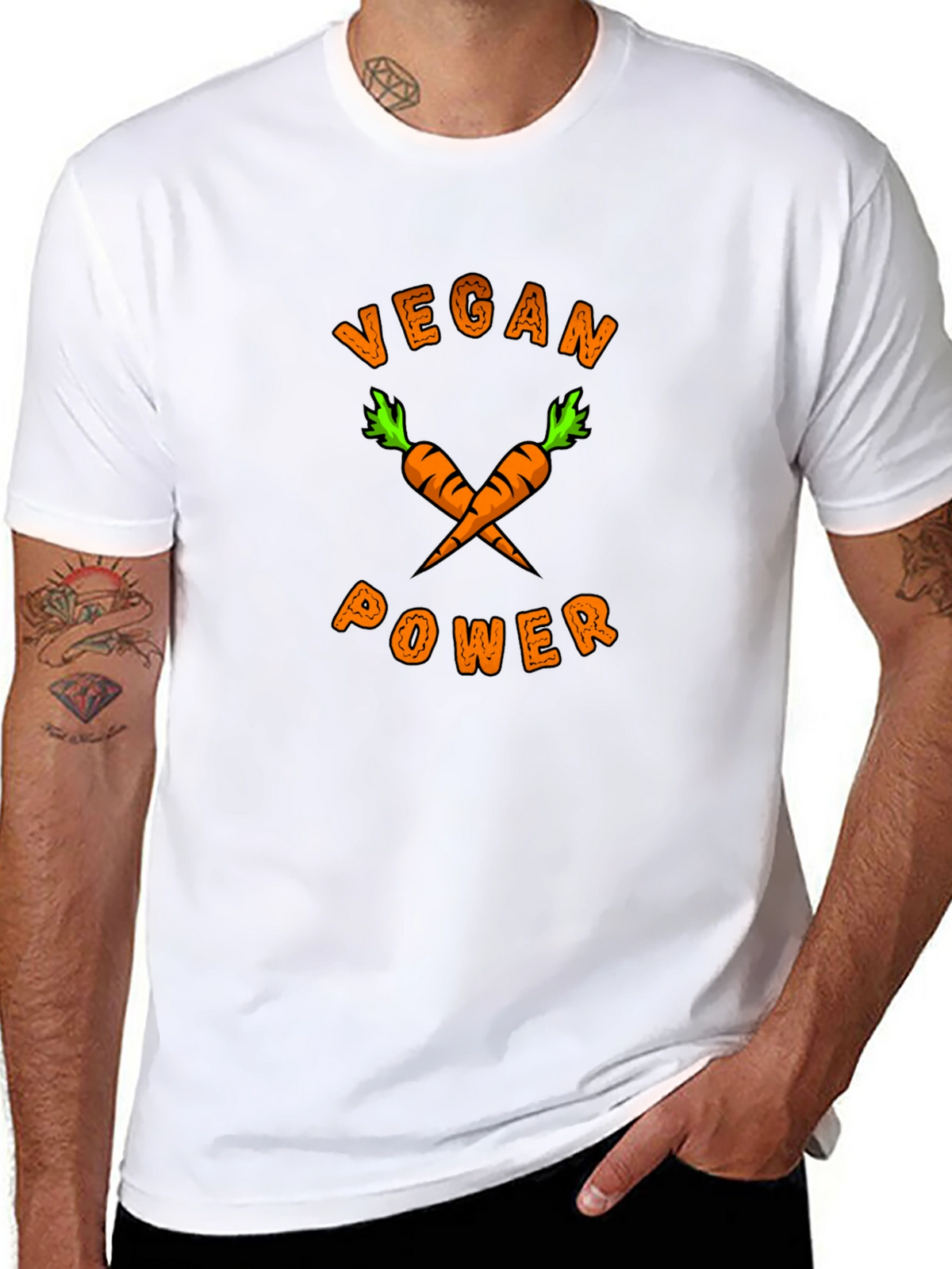 Vegan Power Carrot Graphic T-Shirt