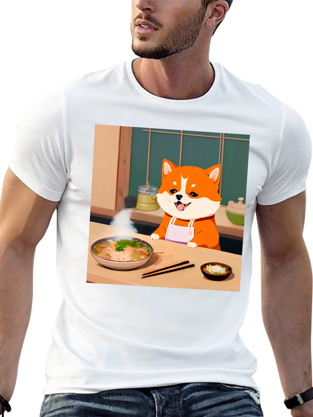 Chef Dog T-Shirt - Anime Style