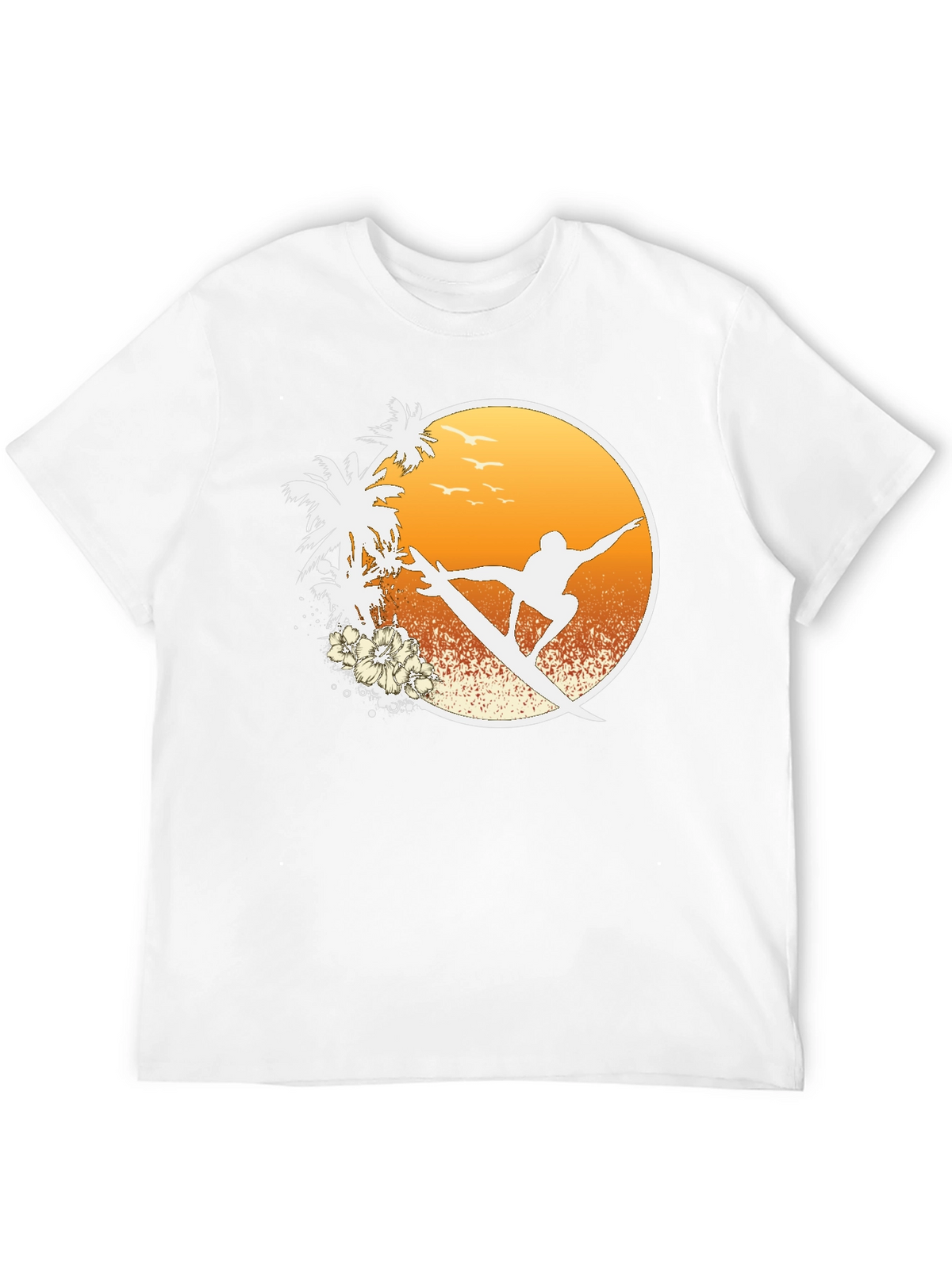 Surfer Sunset Graphic Tee - Beach Vibes T-Shirt