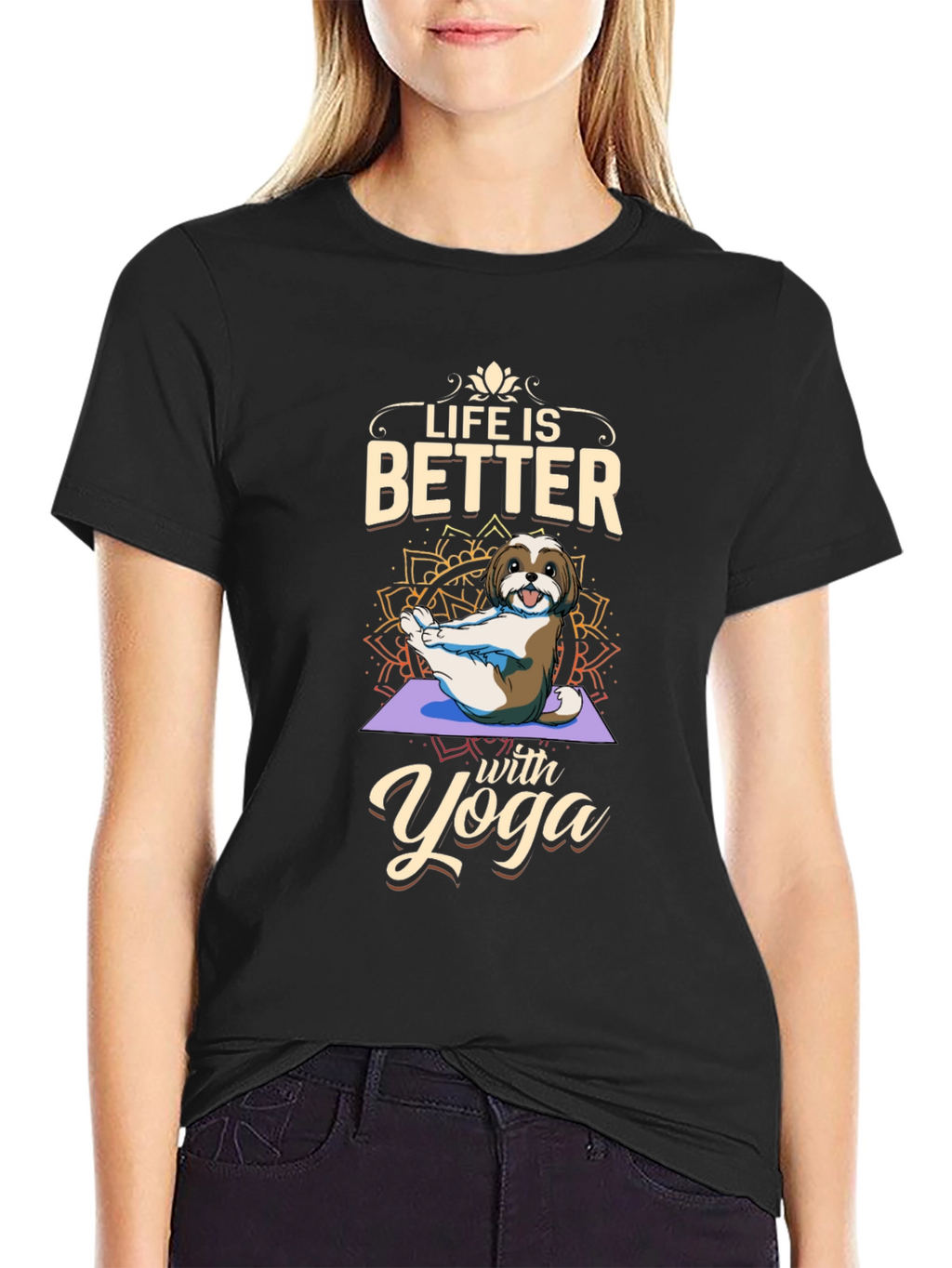 Life is Better with Yoga Dog T-Shirt