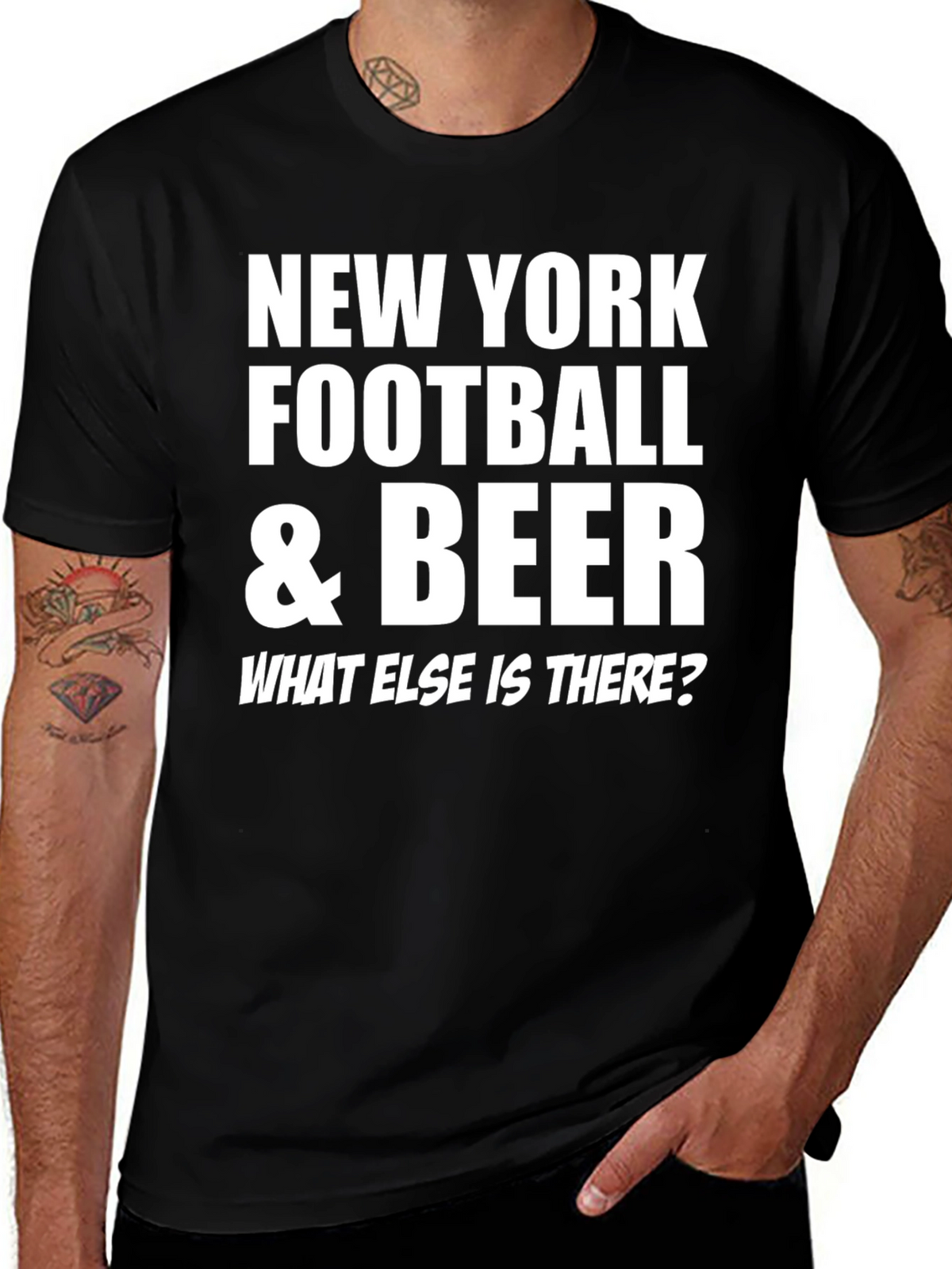 New York Football & Beer Graphic Tee