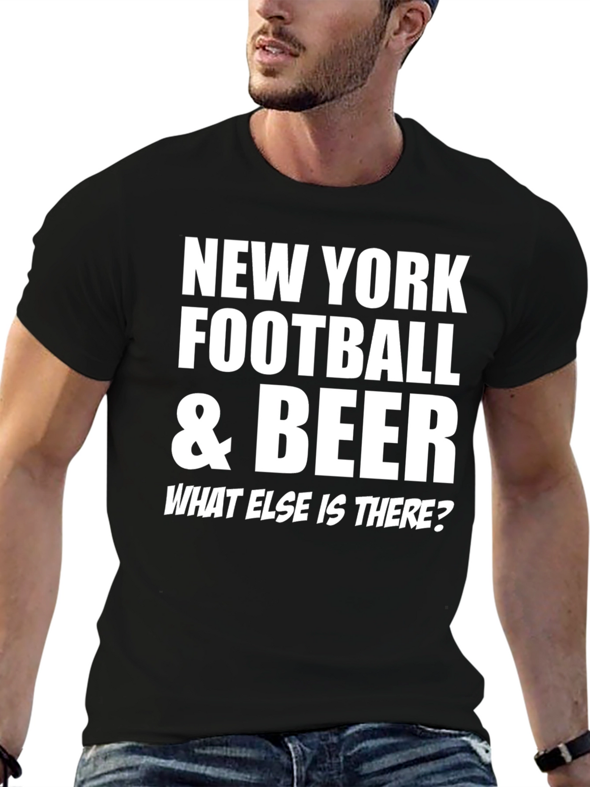 New York Football & Beer Graphic Tee