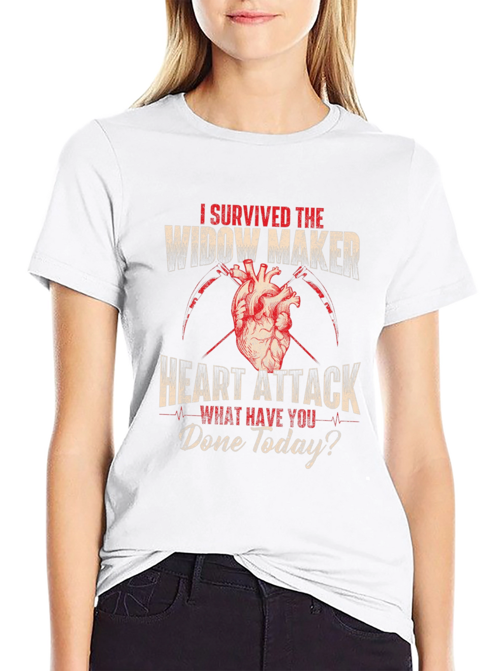Widow Maker Heart Attack Survivor Graphic Tee
