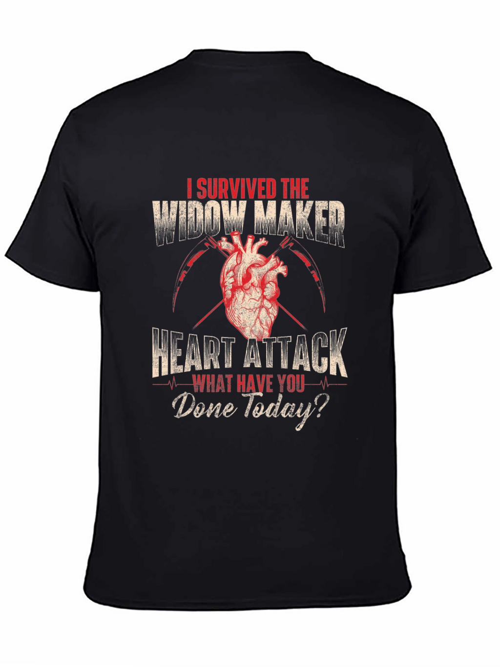 Widow Maker Heart Attack Survivor Graphic Tee