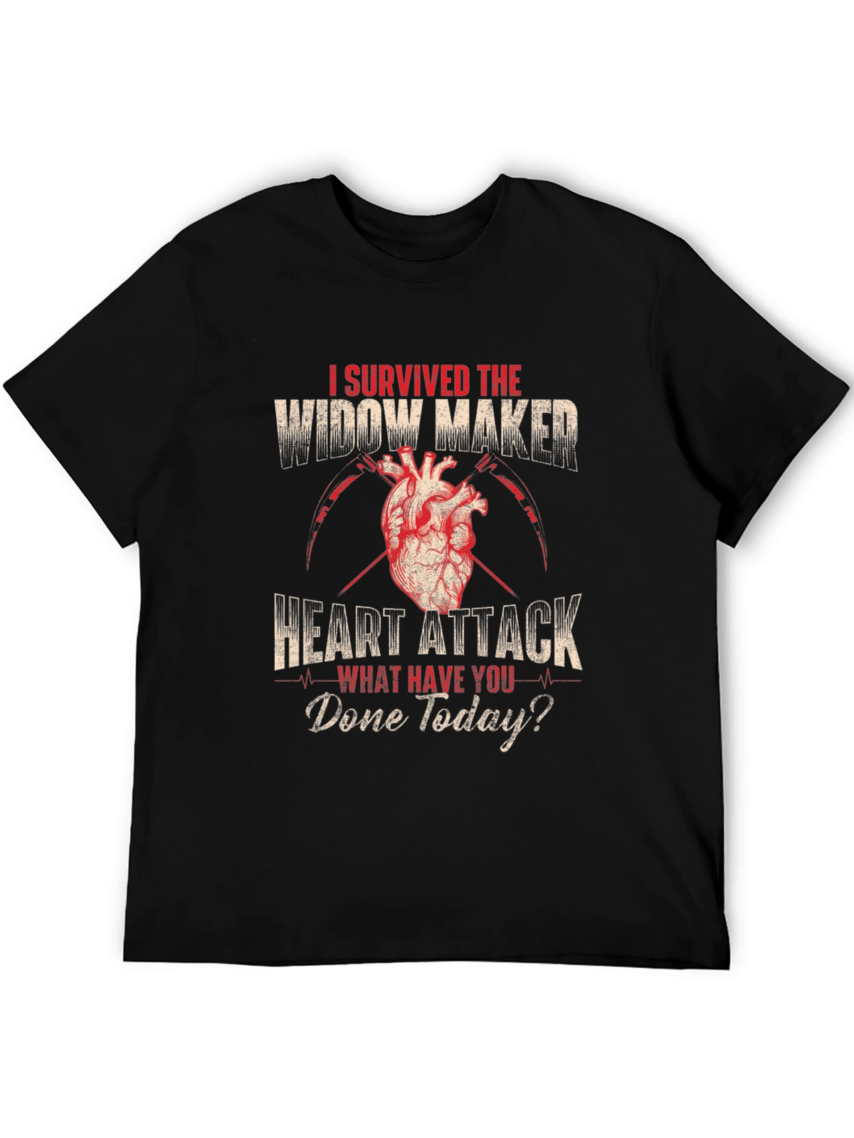 Widow Maker Heart Attack Survivor Graphic Tee