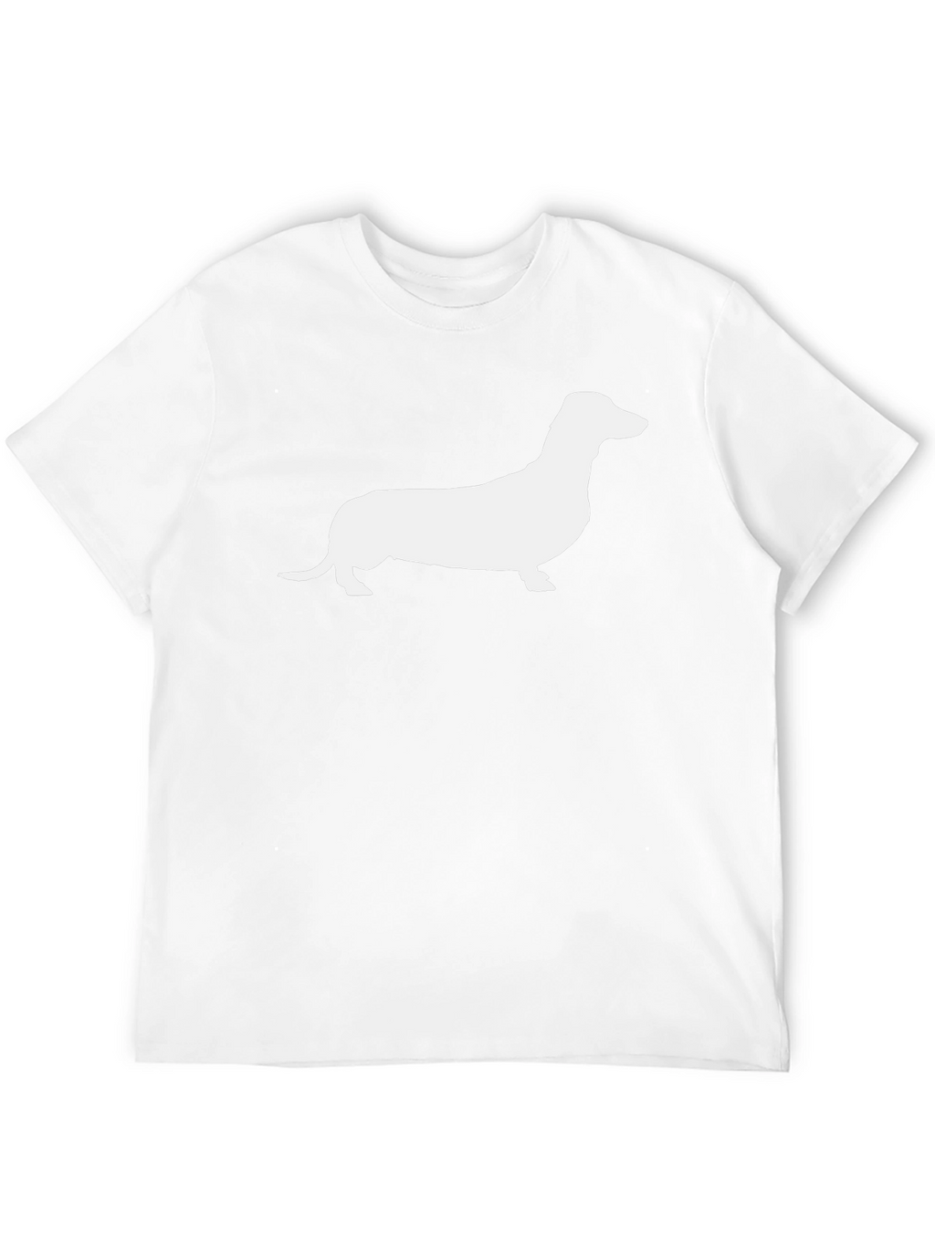 Dachshund Silhouette Graphic Tee - Black Cotton T-Shirt