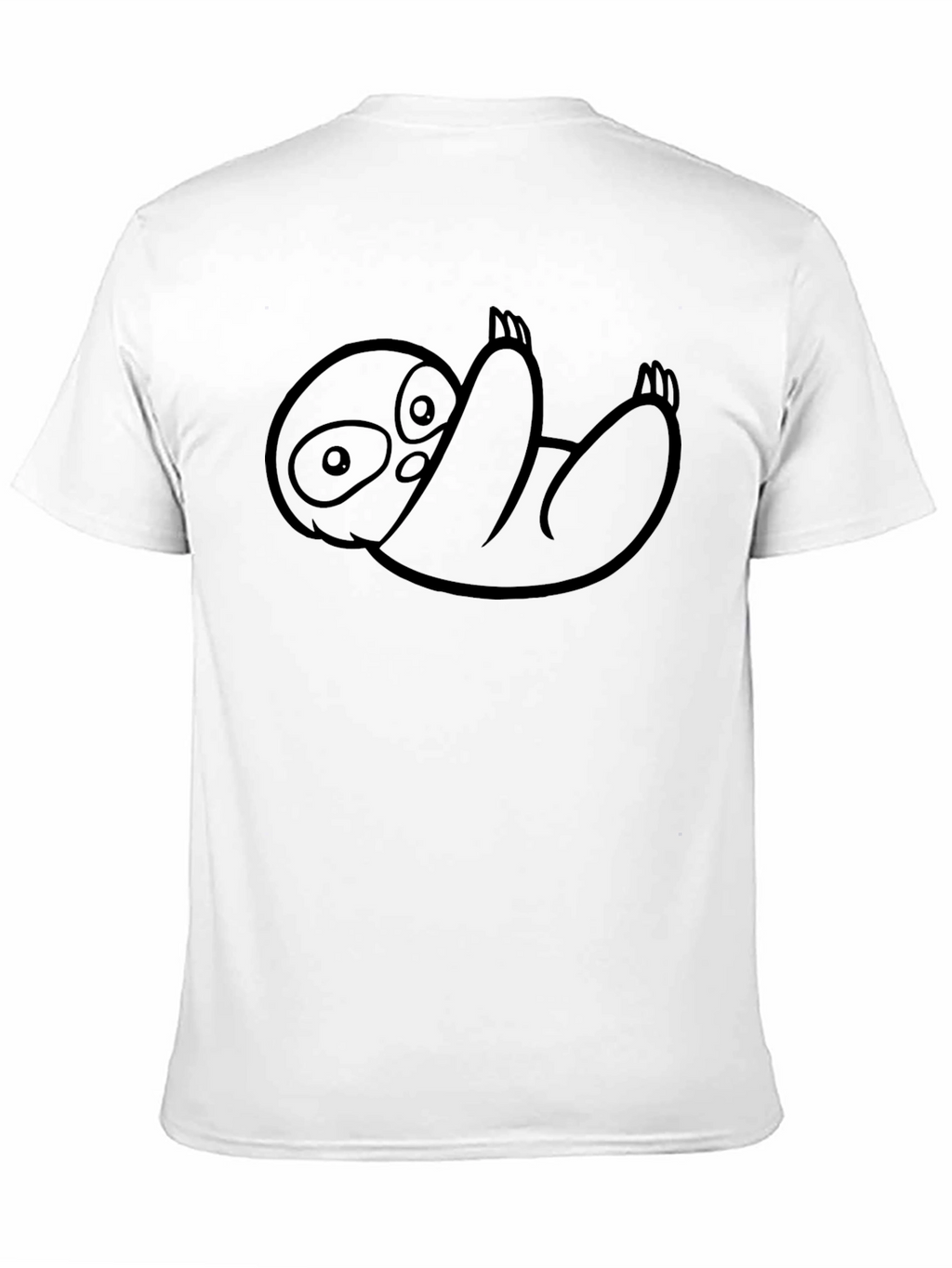 Sloth Graphic Tee - Relaxed Fit Black T-Shirt