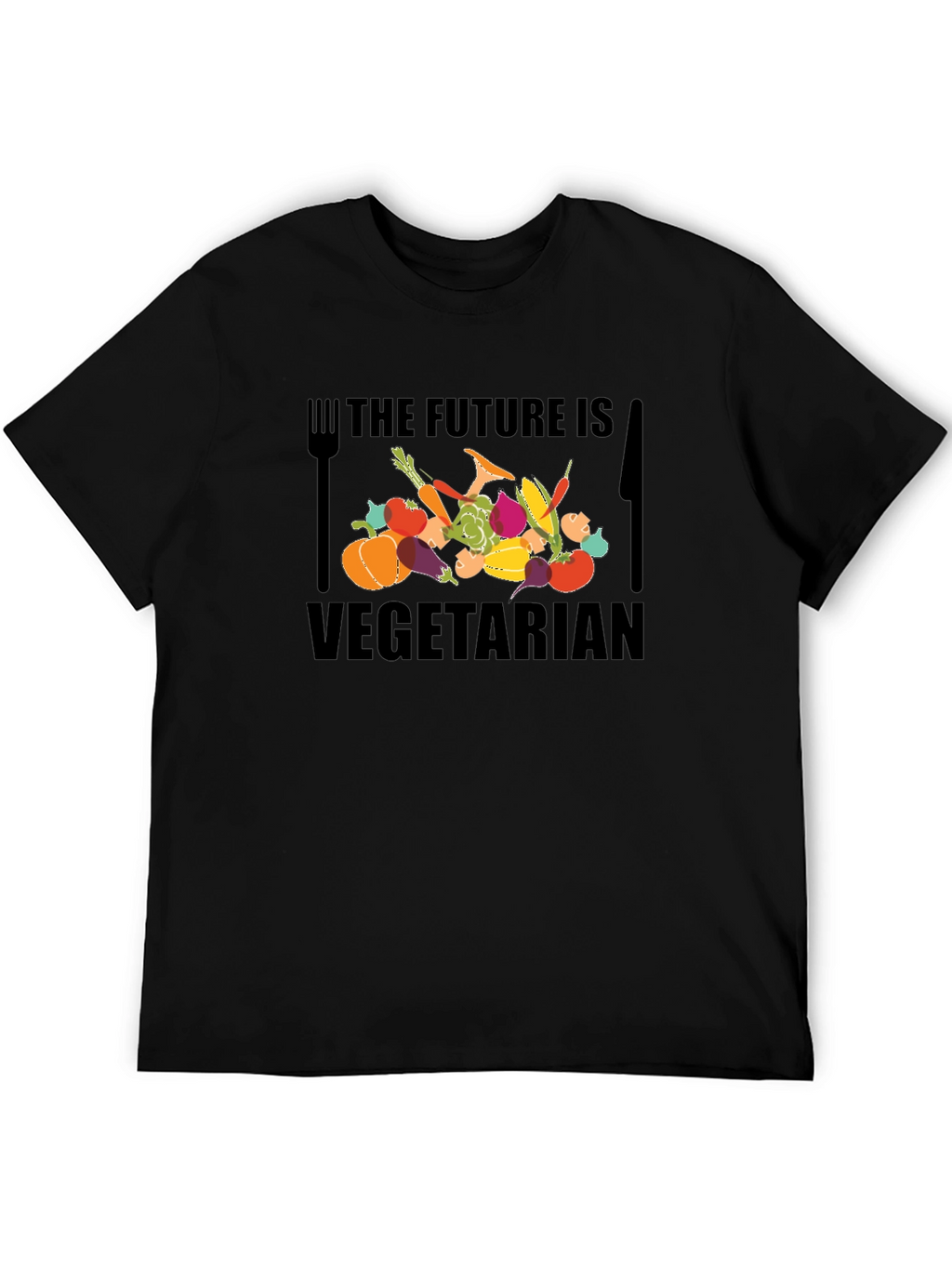Vegetarian Future Graphic Tee - Black