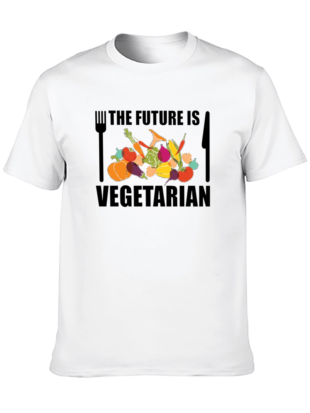 Vegetarian Future Graphic Tee - Black