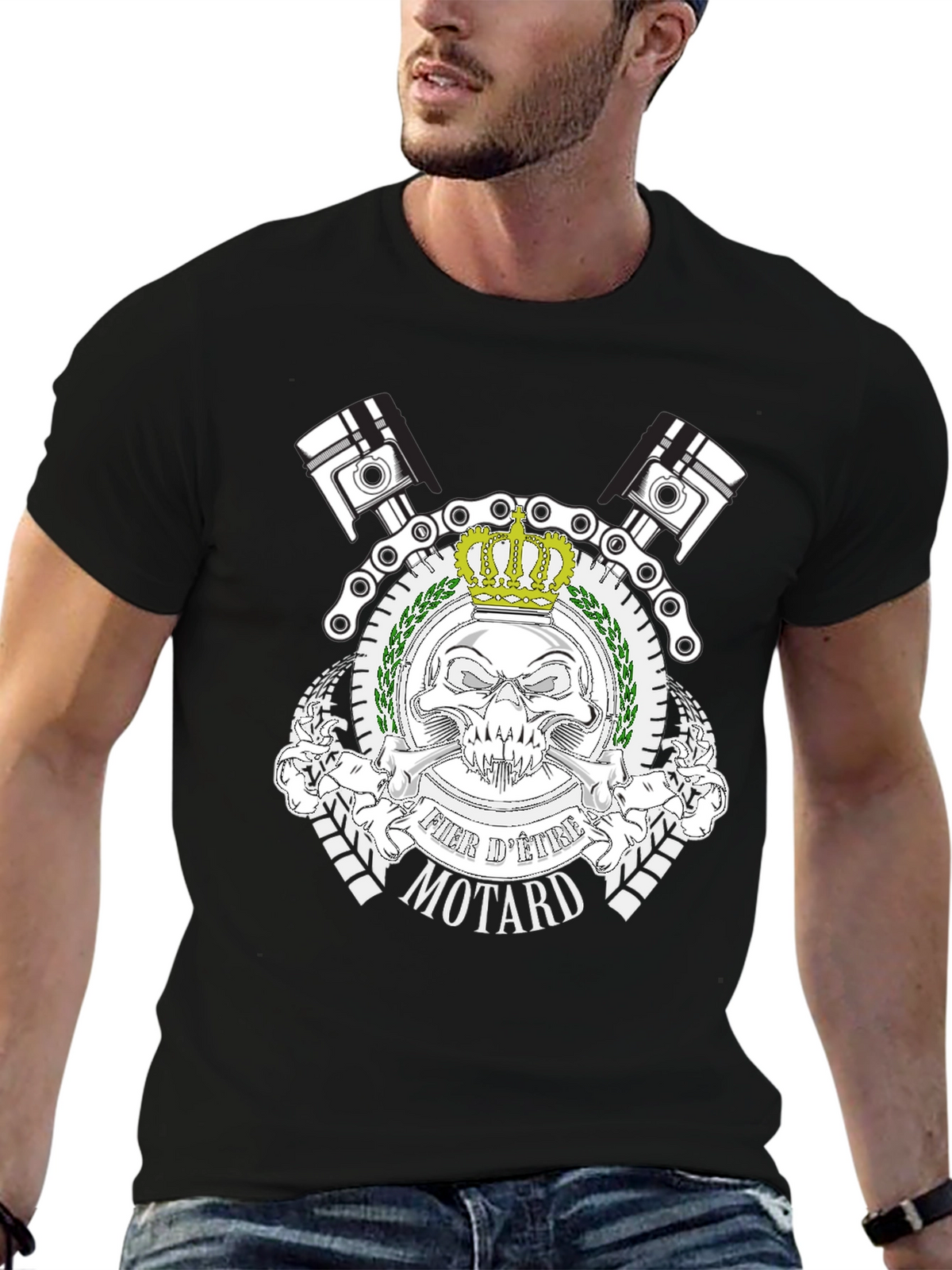 Fier dEtre Motard Black T-Shirt