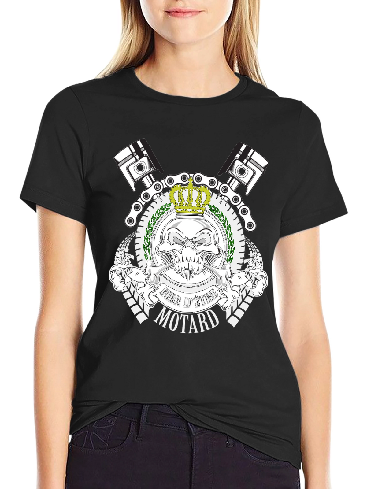 Fier dEtre Motard Black T-Shirt