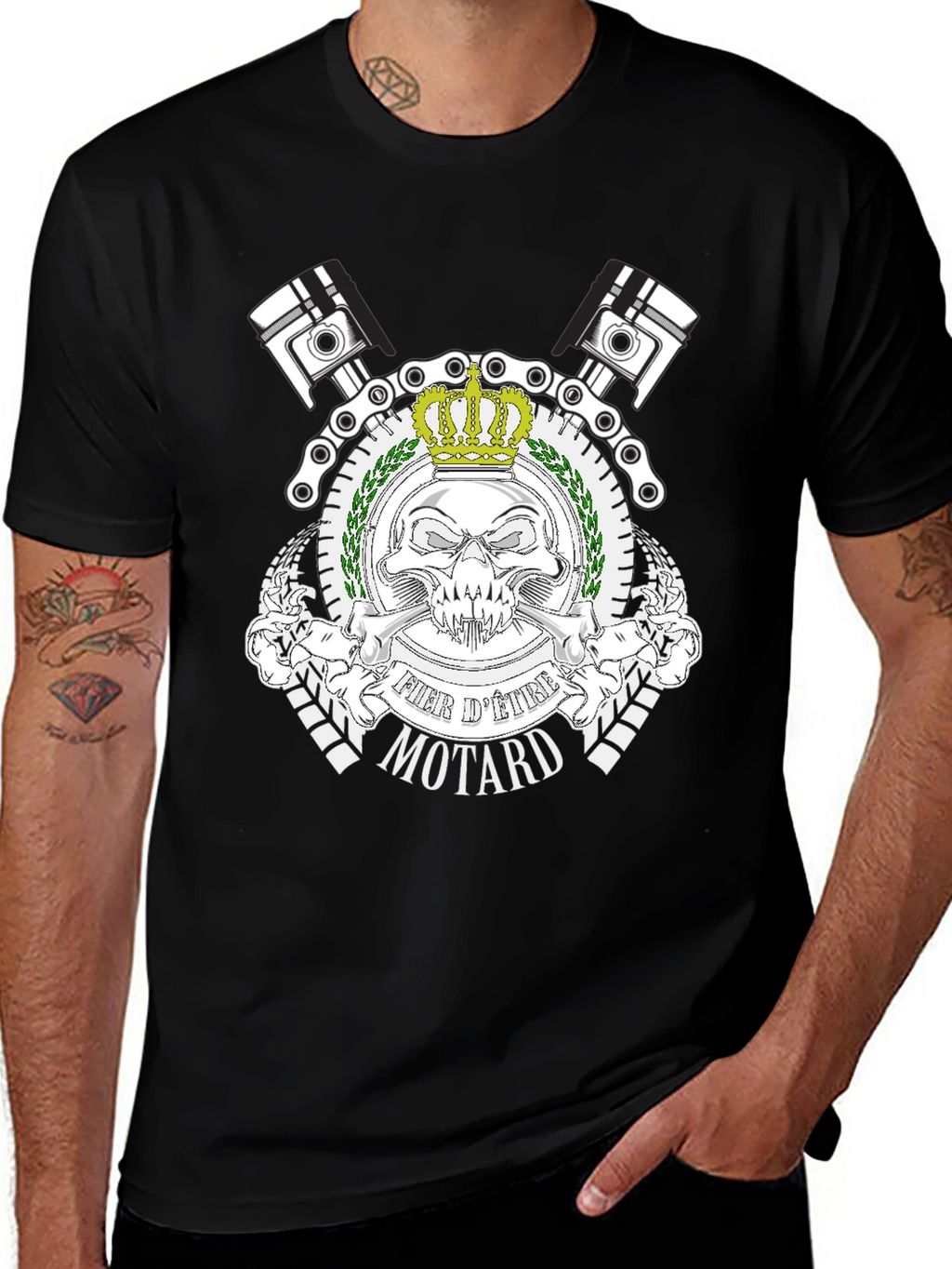 Fier dEtre Motard Black T-Shirt