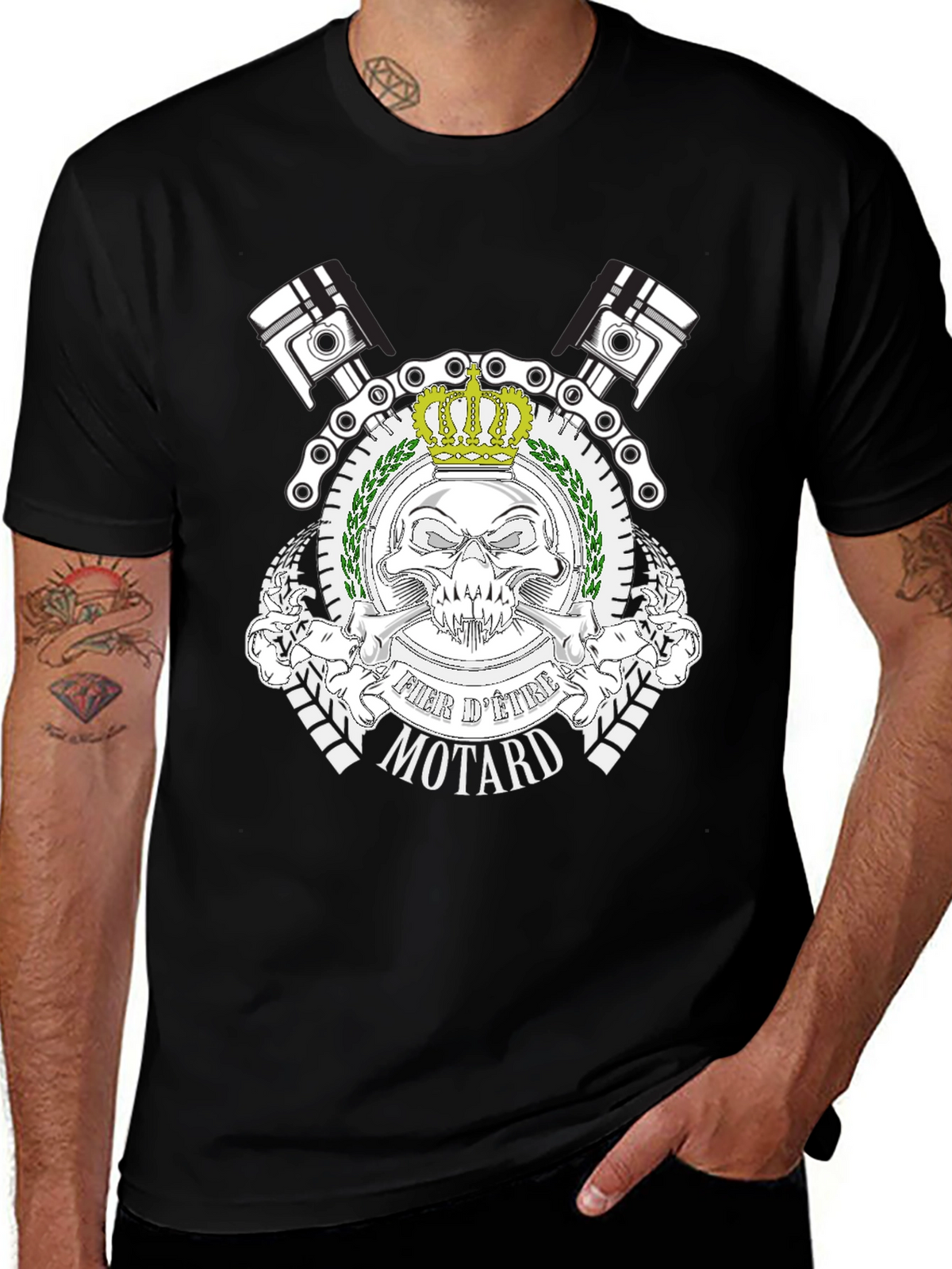Fier dEtre Motard Black T-Shirt