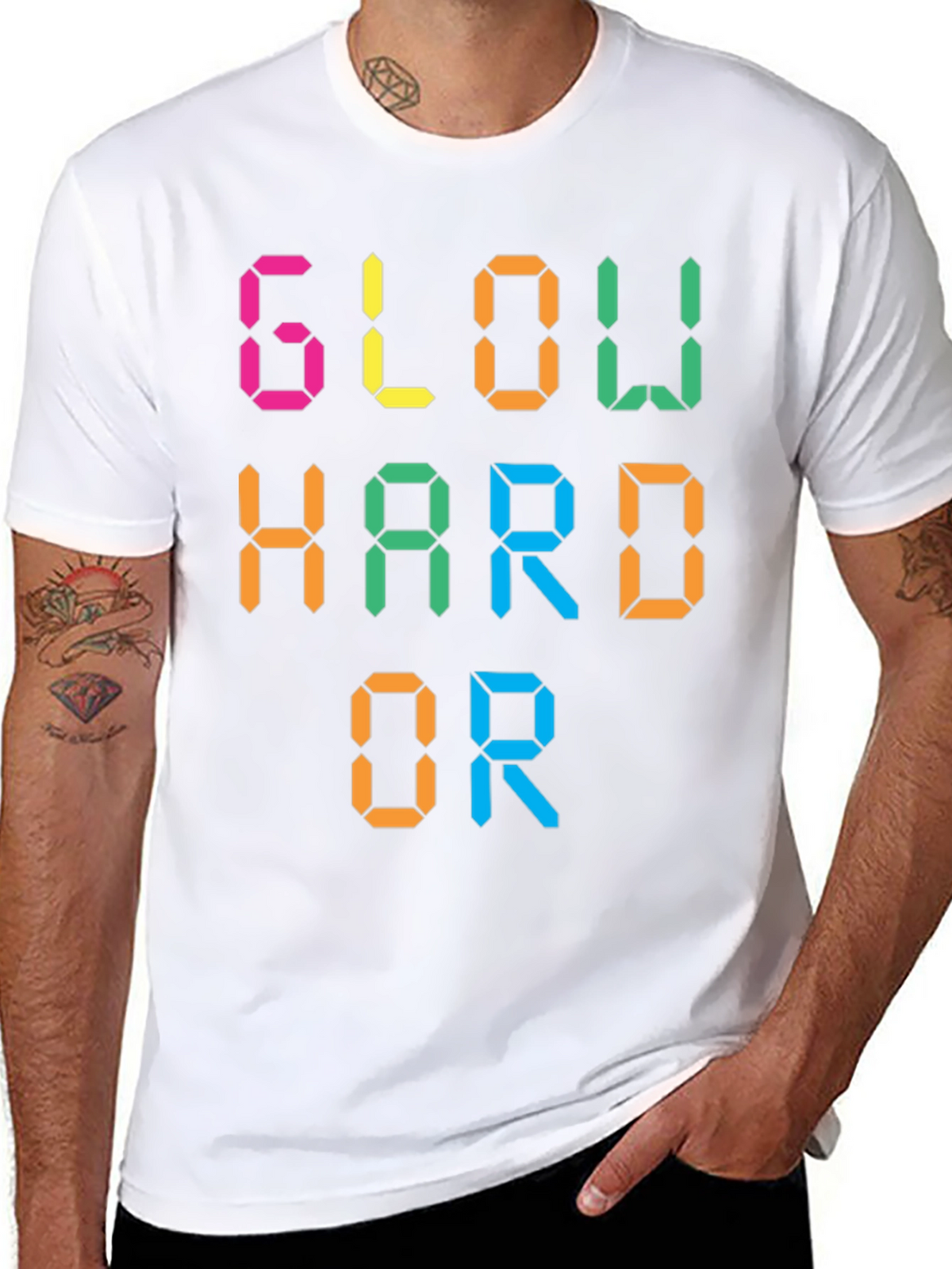 Glow Hard or Glow Home Graphic Tee