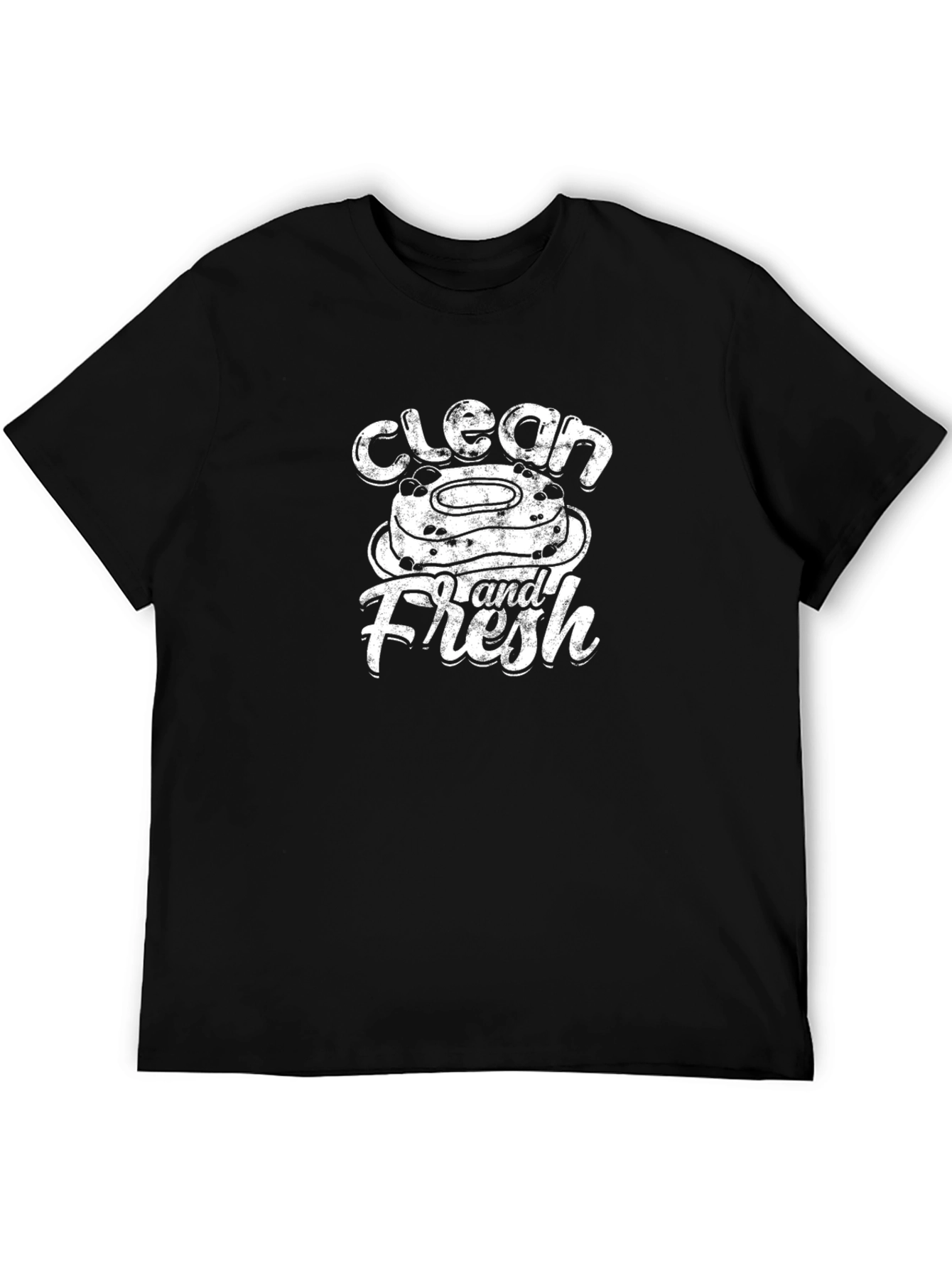 Clean and Fresh Graphic Tee - Black