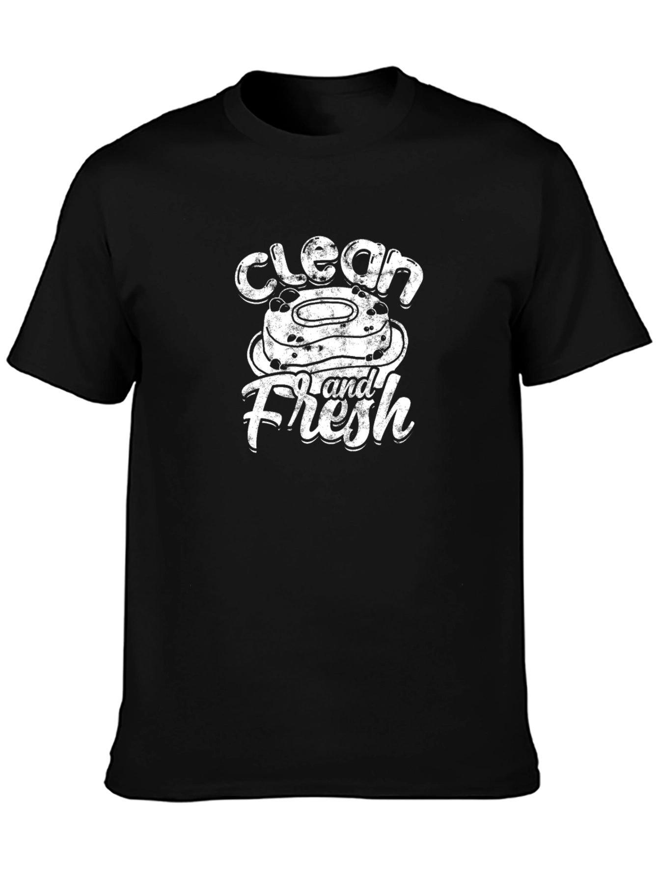 Clean and Fresh Graphic Tee - Black