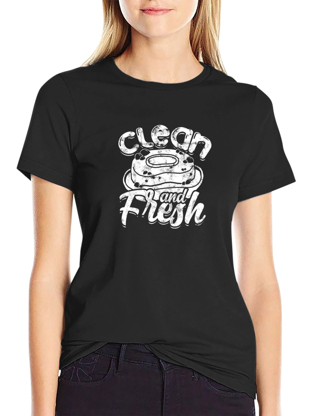 Clean and Fresh Graphic Tee - Black