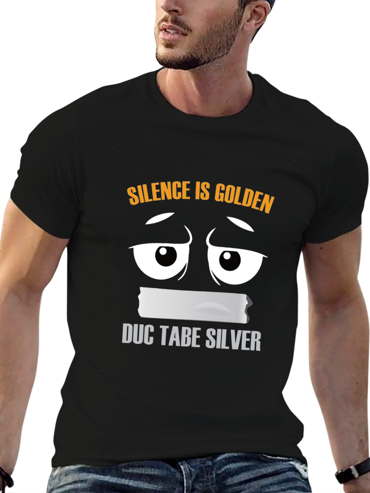 Silence is Golden Funny Graphic Tee