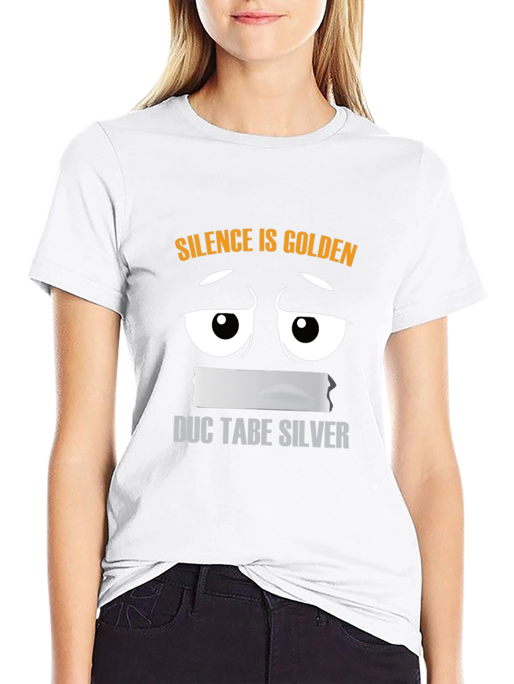 Silence is Golden Funny Graphic Tee