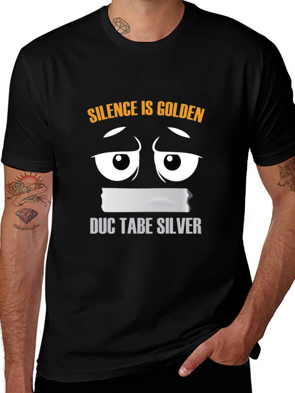 Silence is Golden Funny Graphic Tee