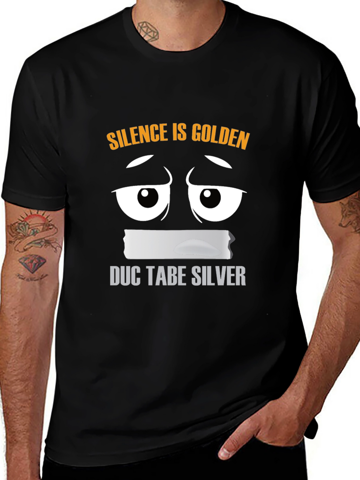 Silence is Golden Funny Graphic Tee