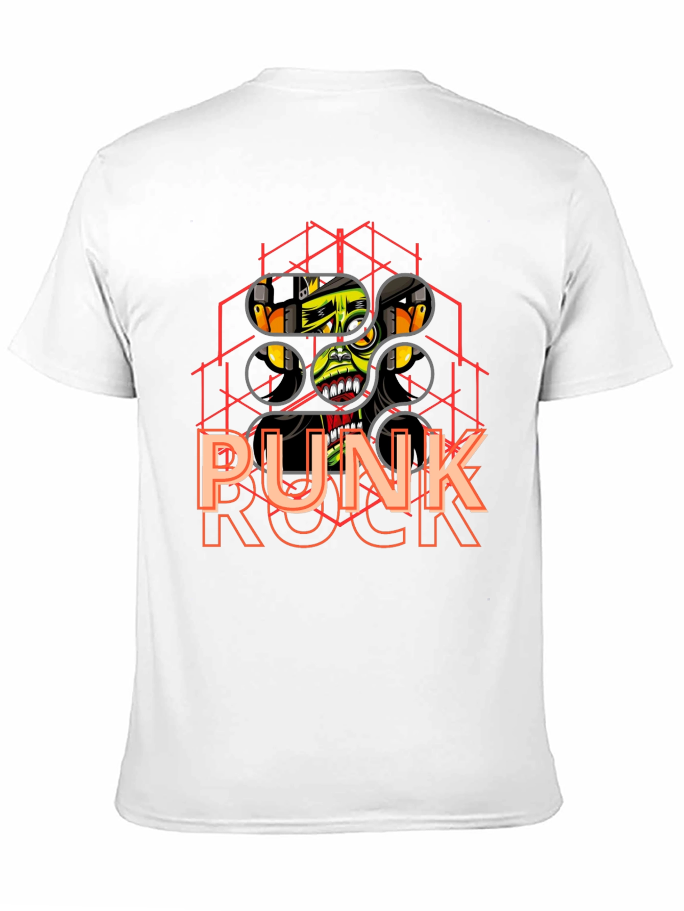 Punk Rock Graphic Tee - Black Cotton