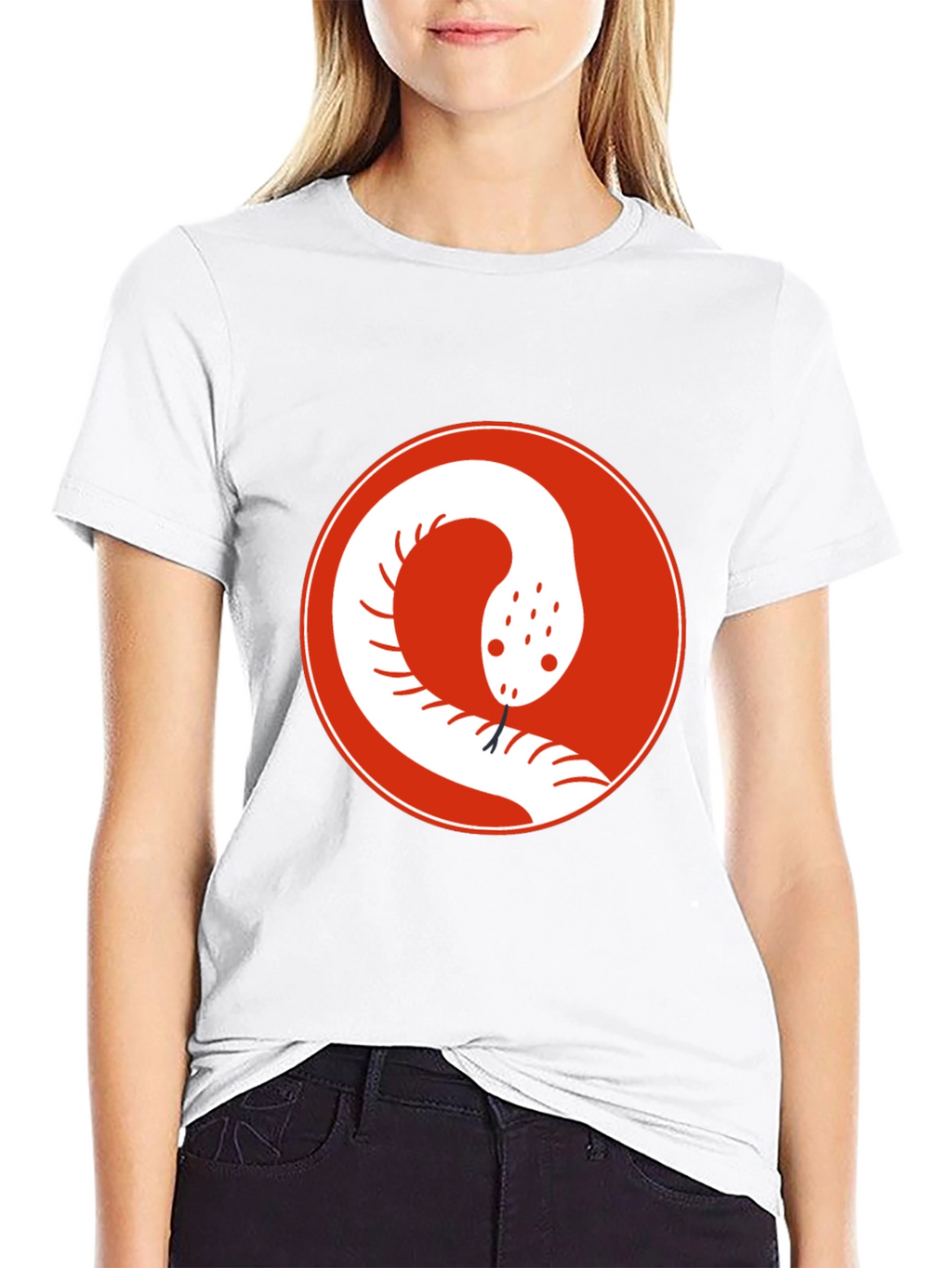 Snake Circle Graphic Tee - Cool Casual Style