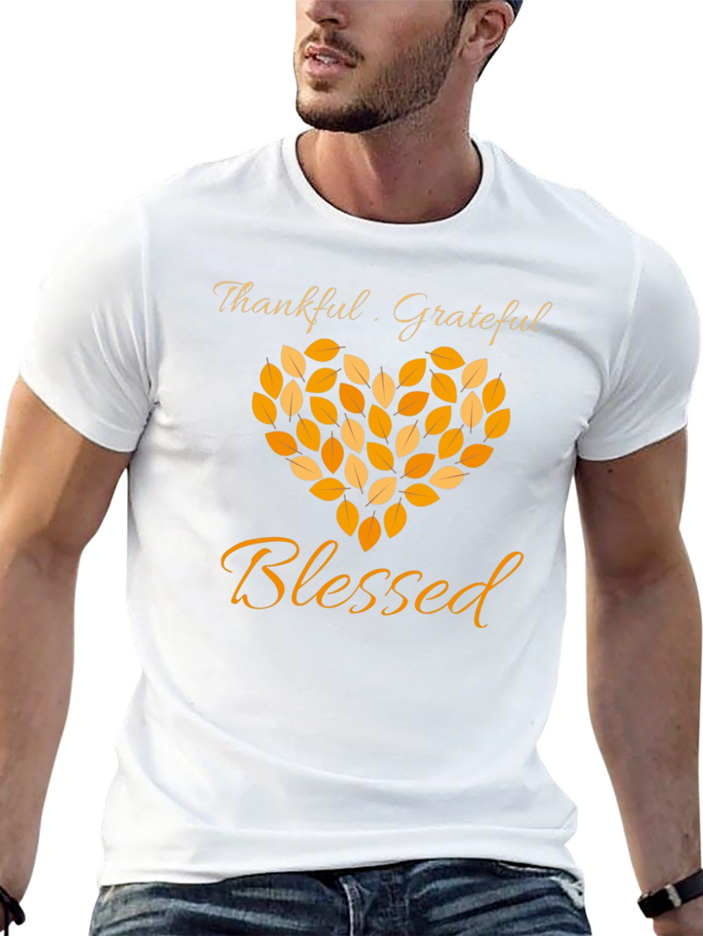 Thankful Grateful Blessed Graphic T-Shirt