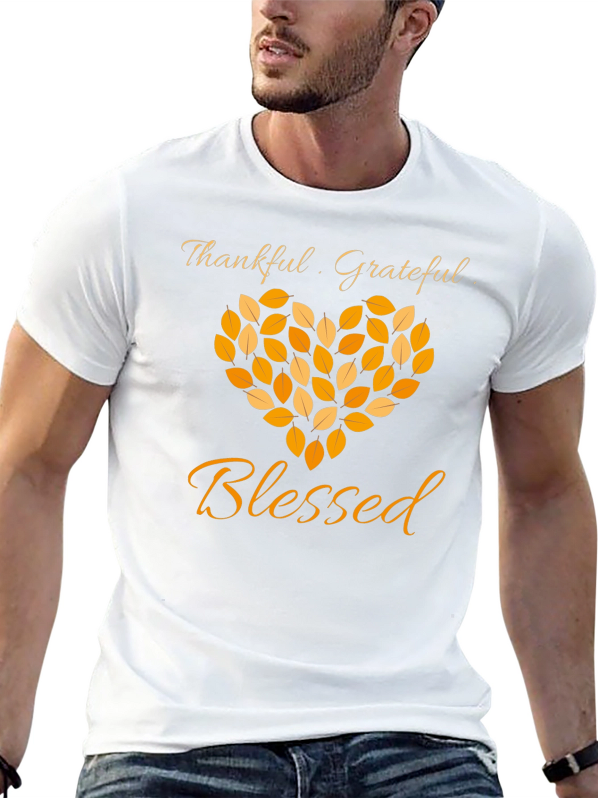 Thankful Grateful Blessed Graphic T-Shirt