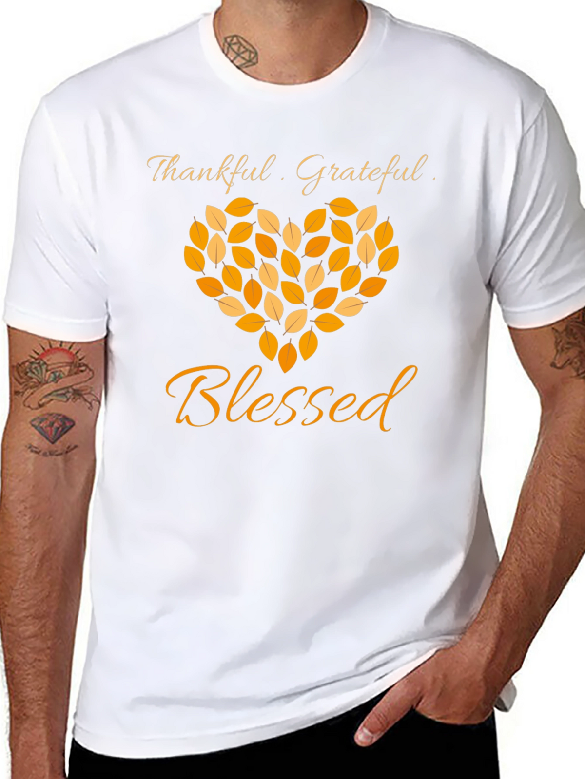Thankful Grateful Blessed Graphic T-Shirt