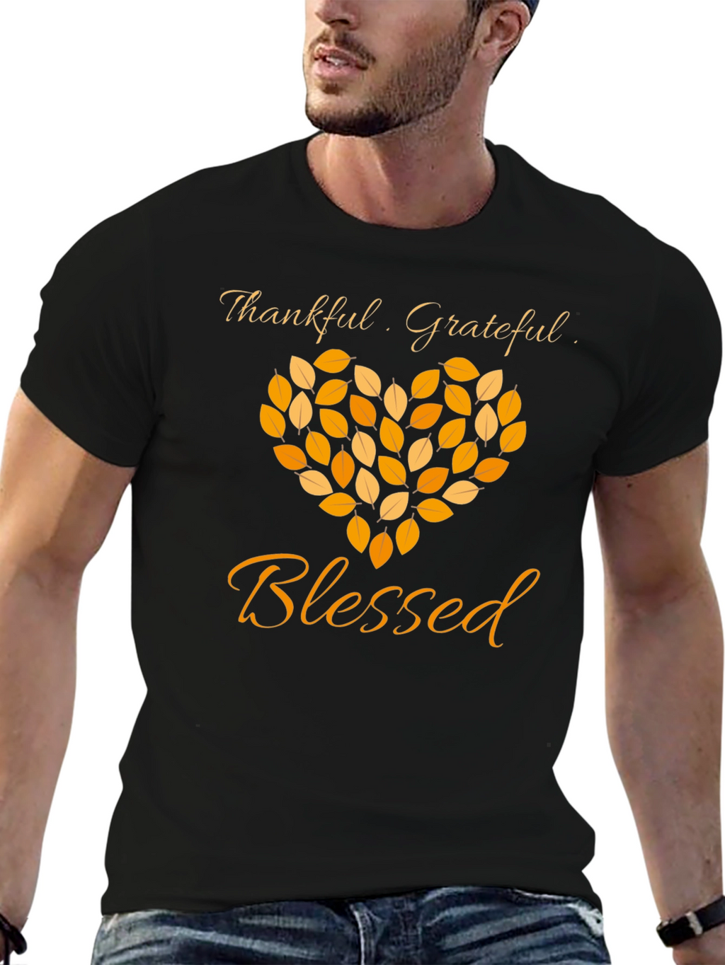 Thankful Grateful Blessed Graphic T-Shirt