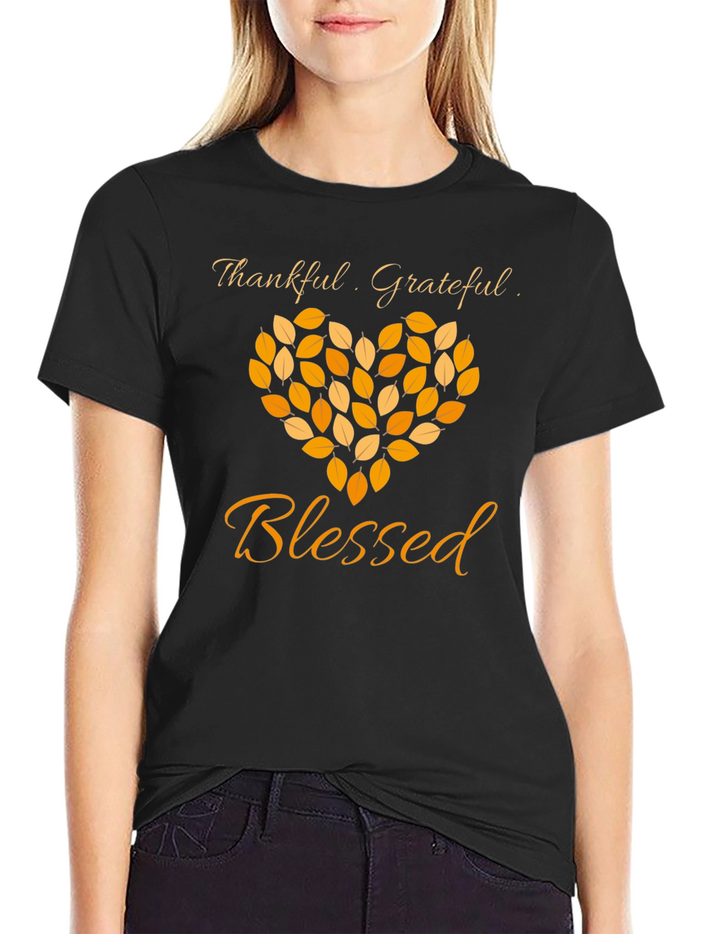 Thankful Grateful Blessed Graphic T-Shirt