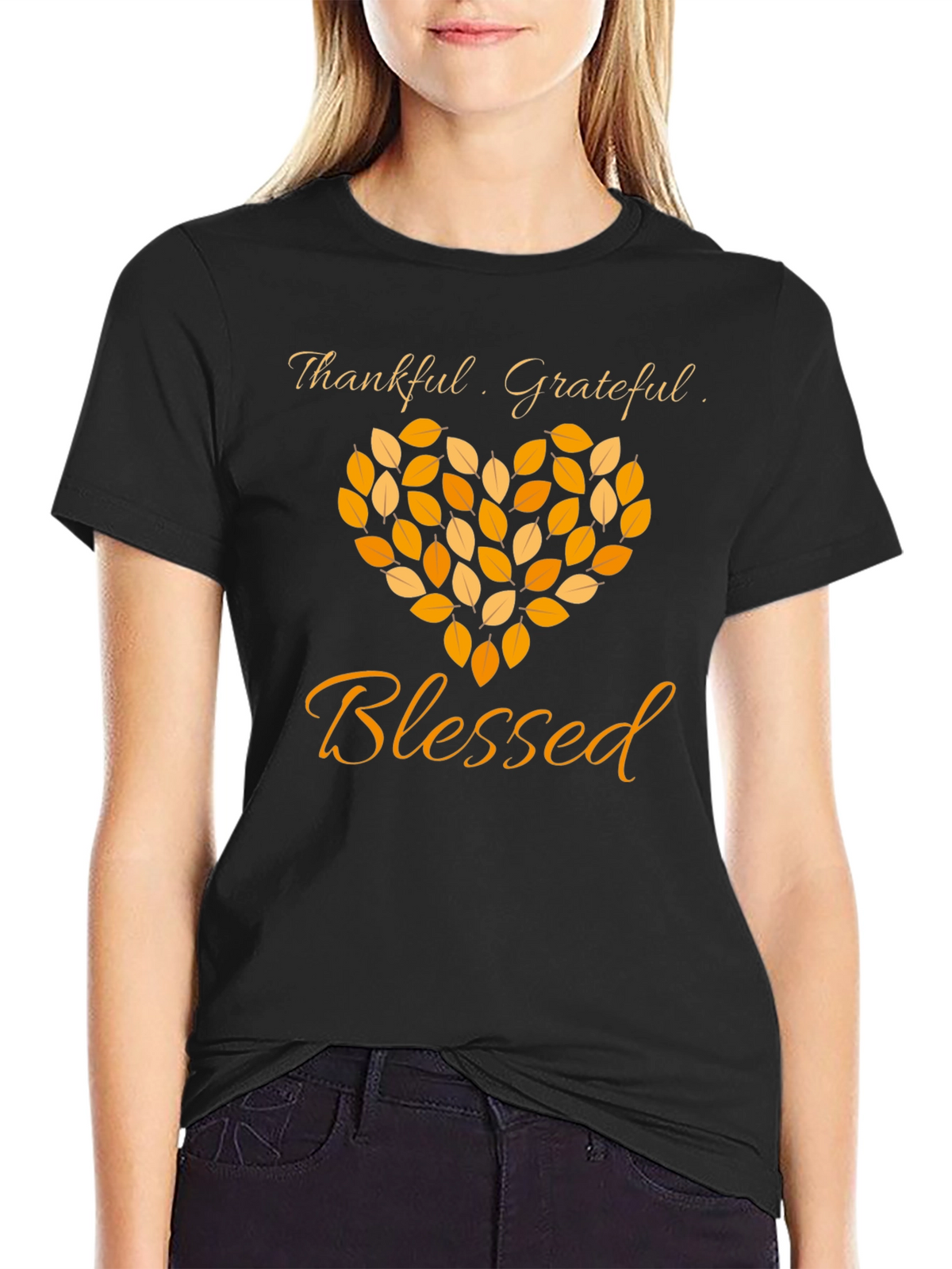 Thankful Grateful Blessed Graphic T-Shirt