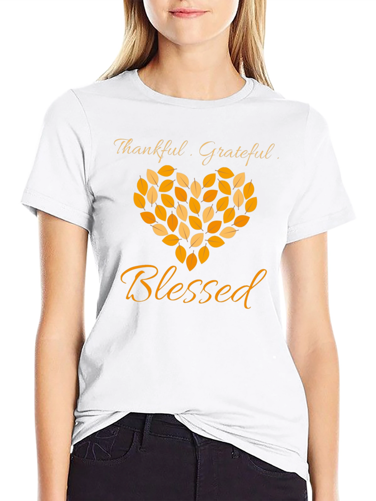 Thankful Grateful Blessed Graphic T-Shirt