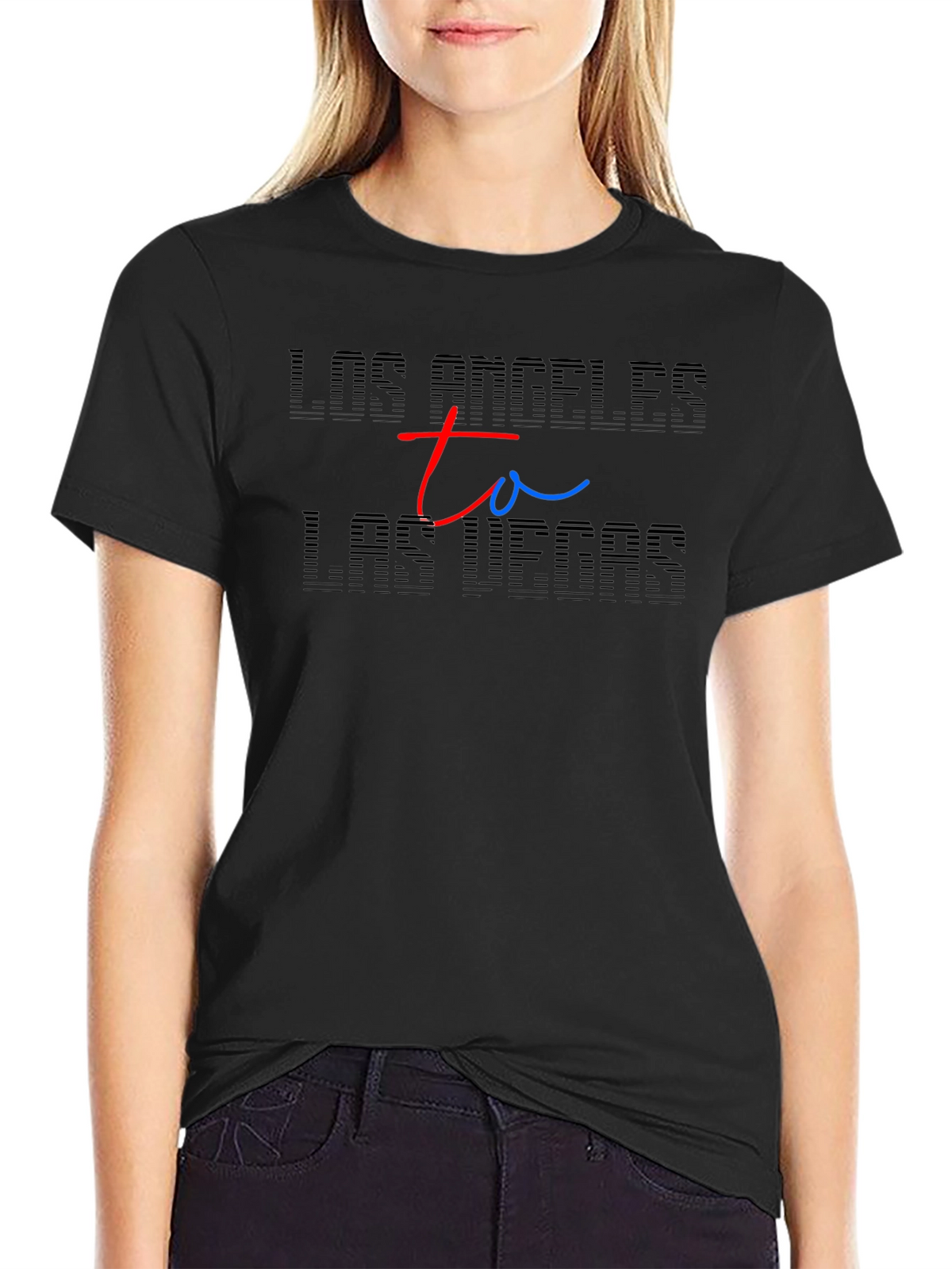 LA to Las Vegas Black T-Shirt