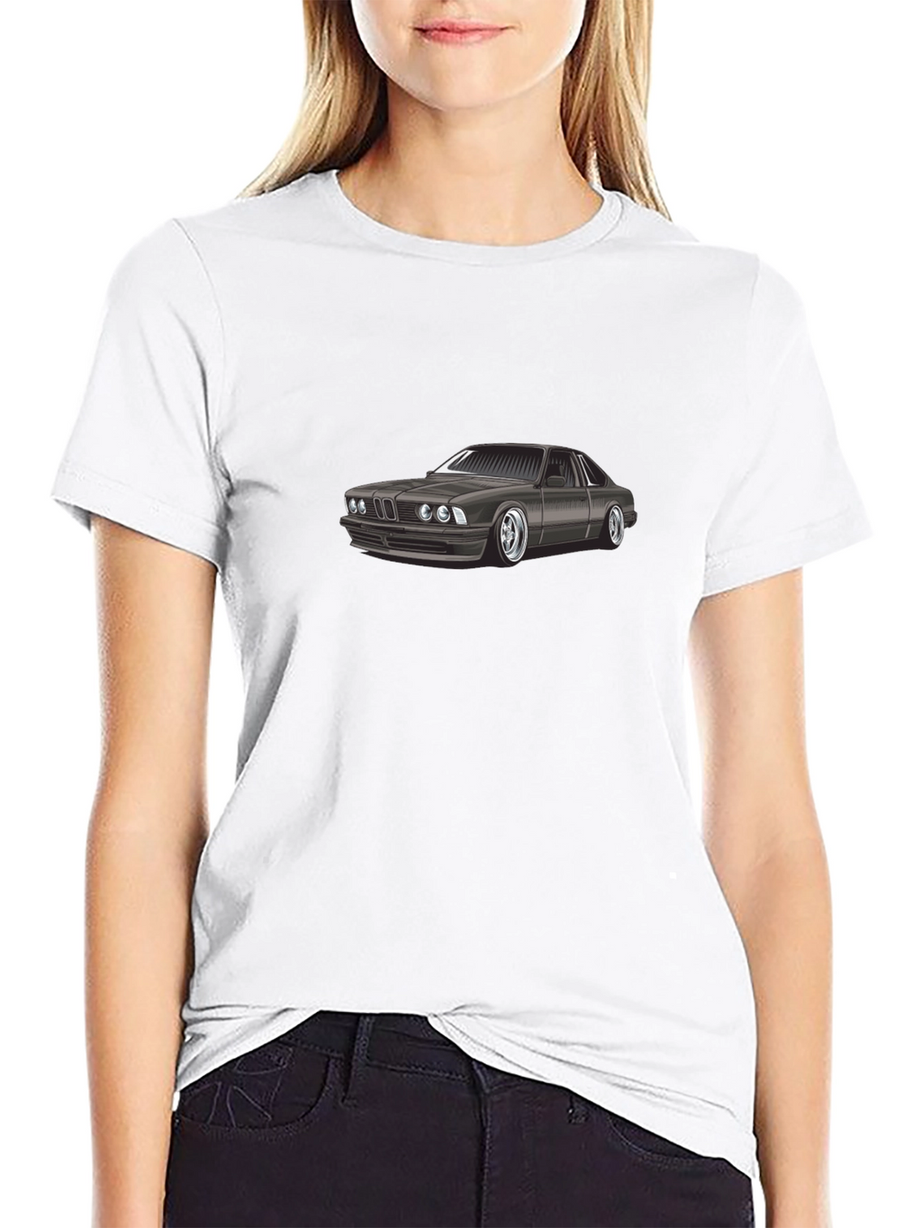 Classic Car Graphic Tee - Black Cotton