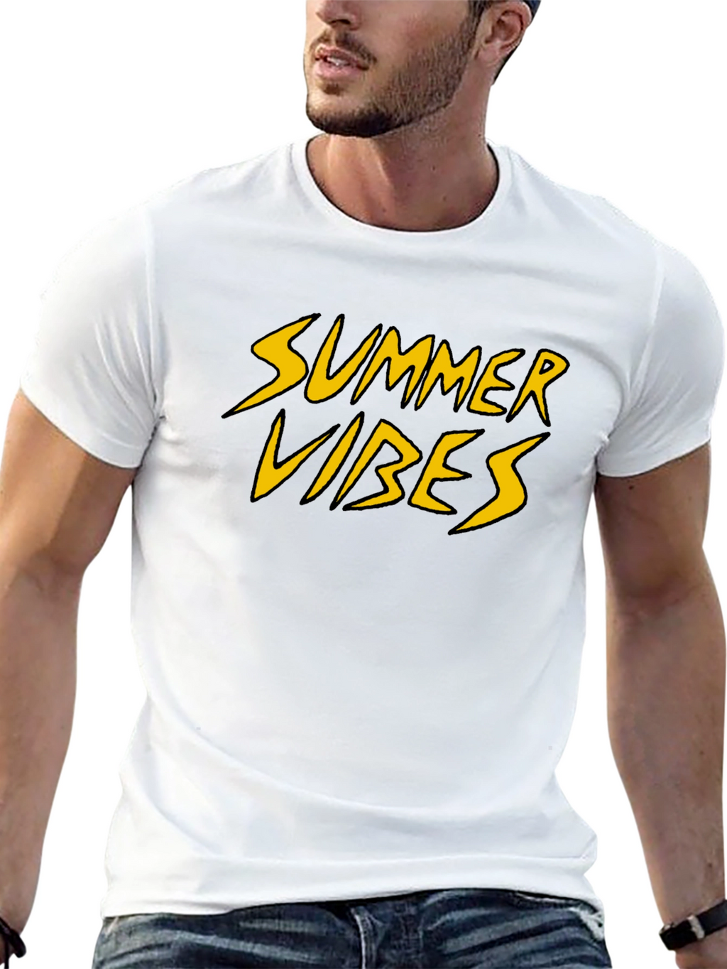 Summer Vibes Graphic Tee - Black