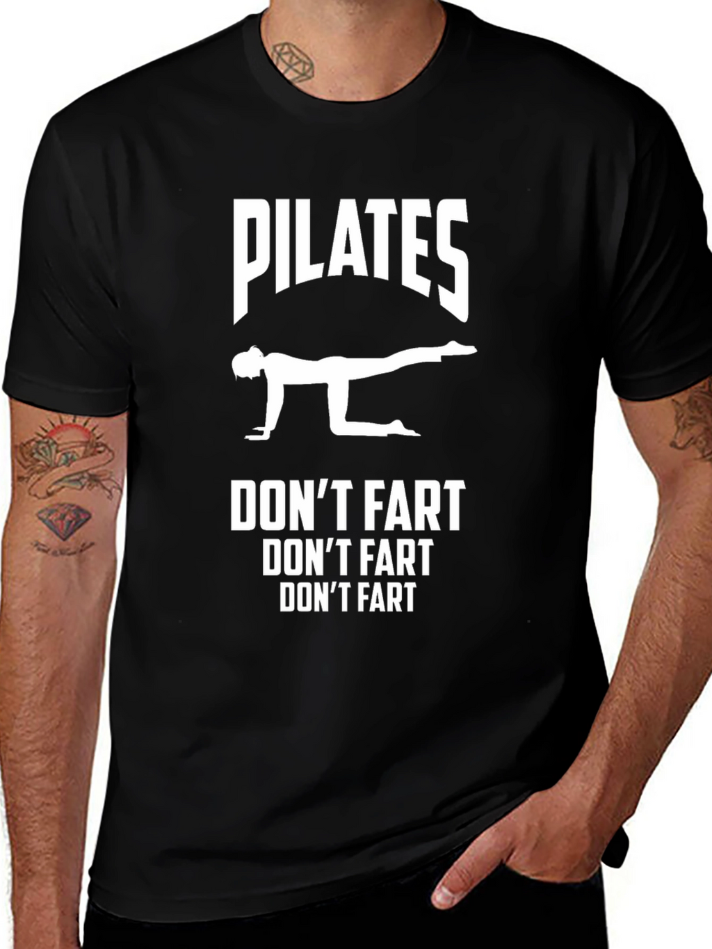 Pilates Dont Fart Graphic T-Shirt