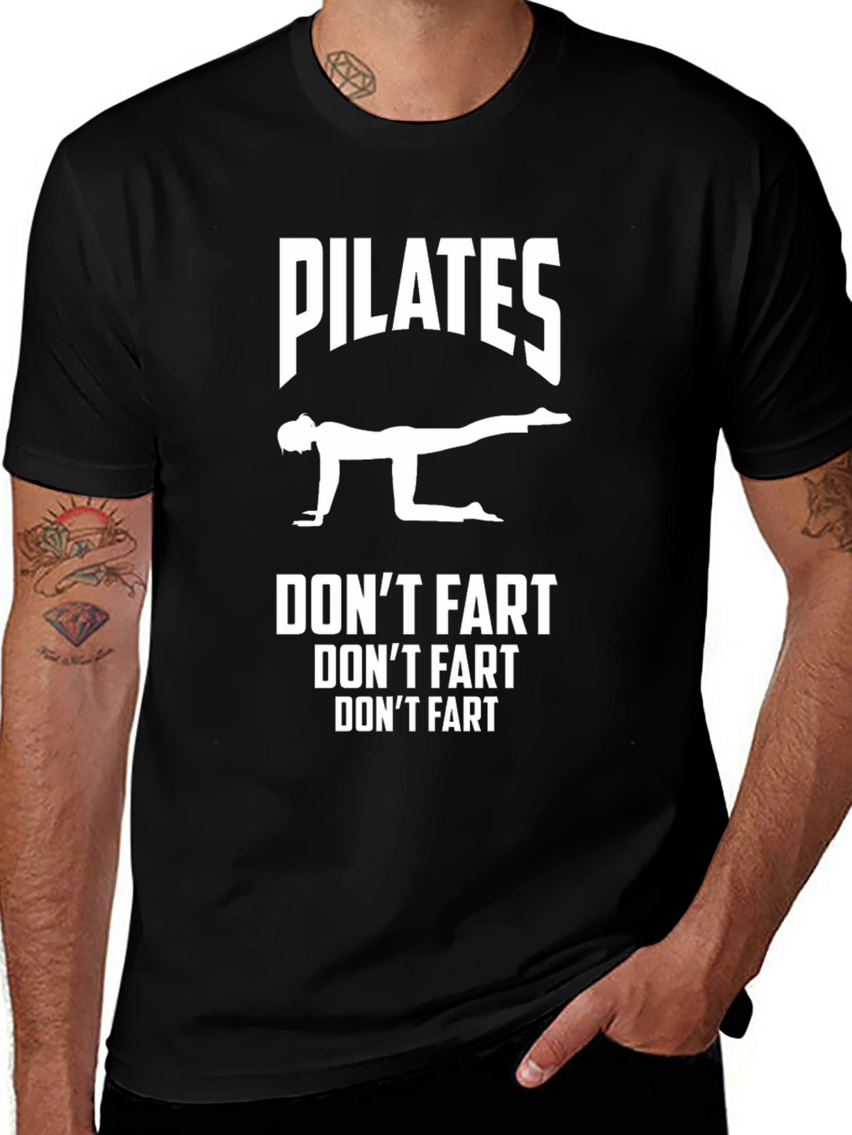 Pilates Dont Fart Graphic T-Shirt