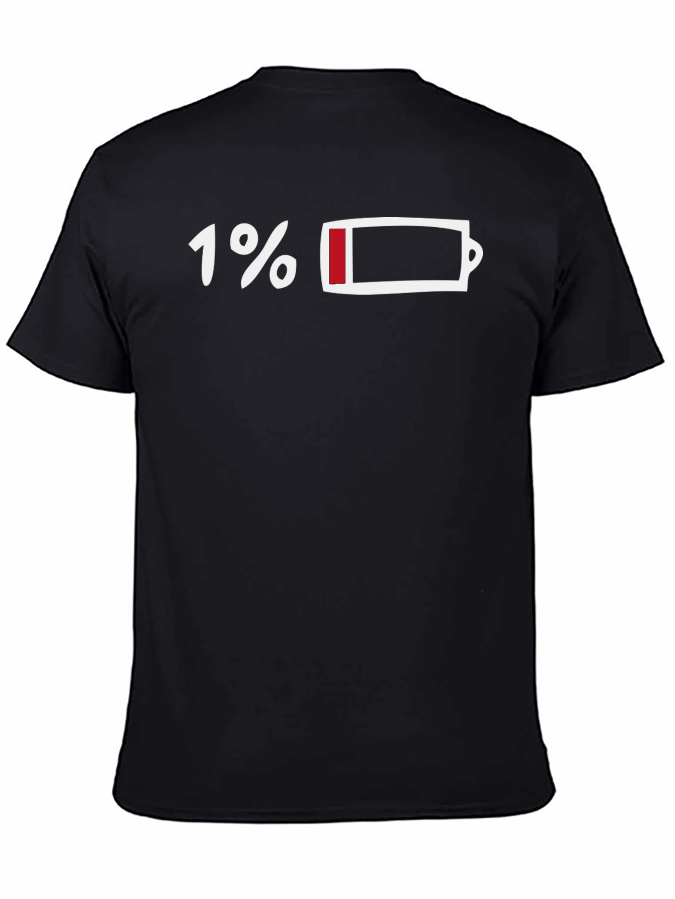 1% Battery T-Shirt - Low Power Mode Graphic Tee