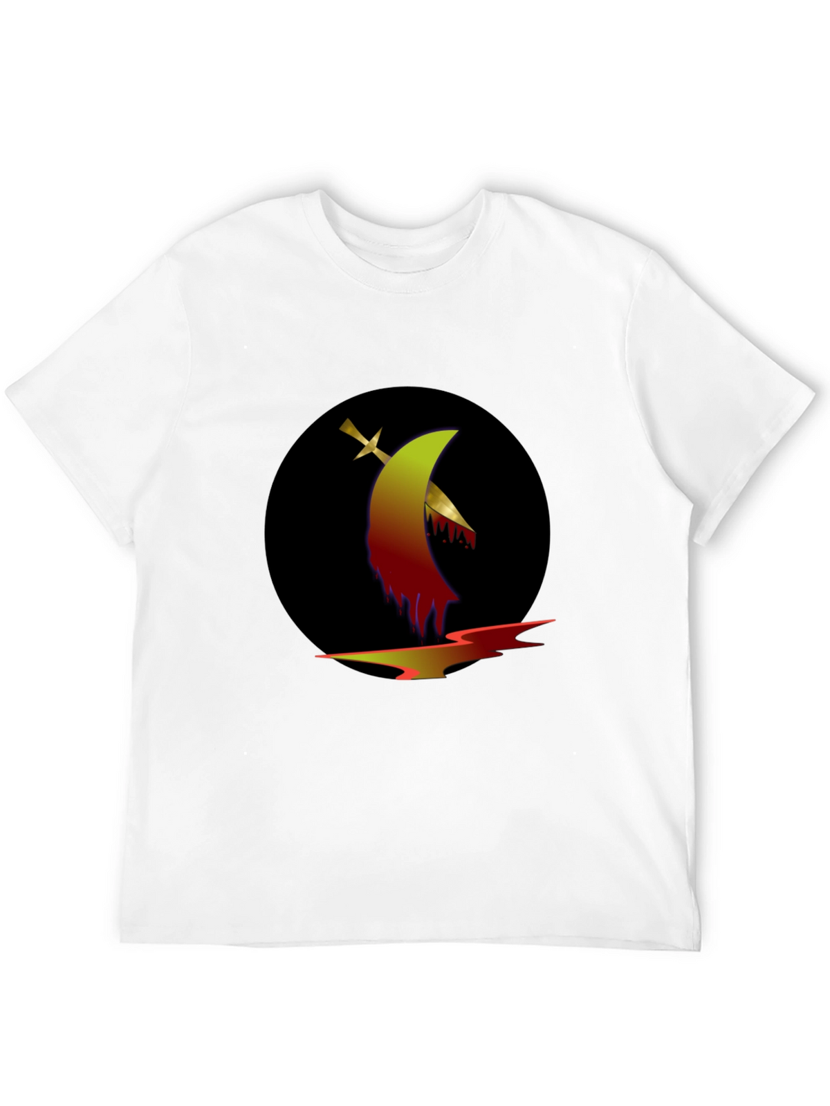 Graphic Tee: Sword & Moon Design