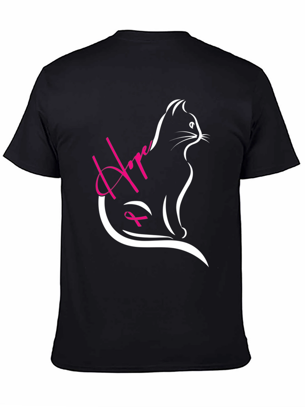 Hope Cat Breast Cancer Awareness T-Shirt