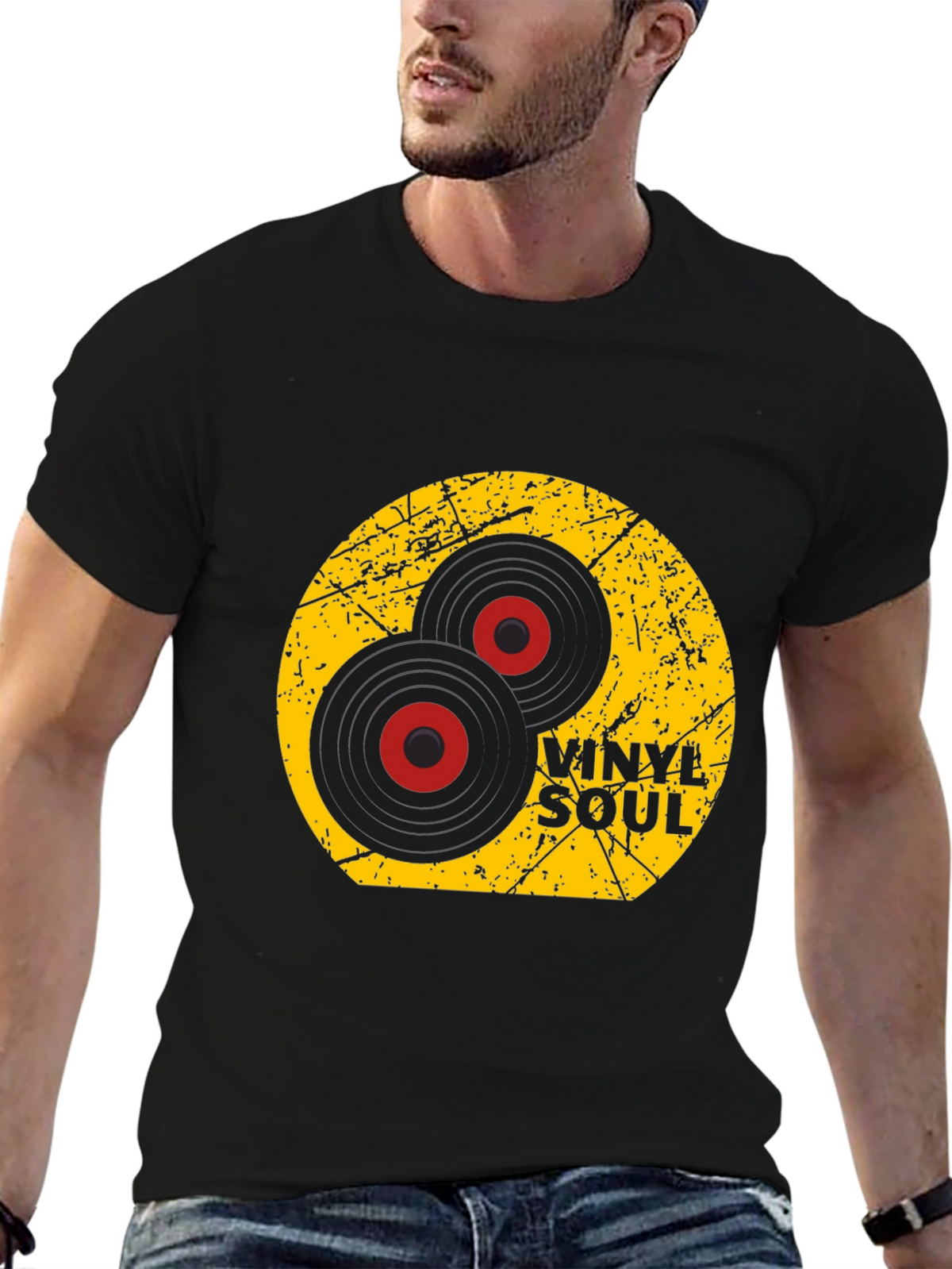Vinyl Soul Graphic Tee - Retro Music Lover T-Shirt